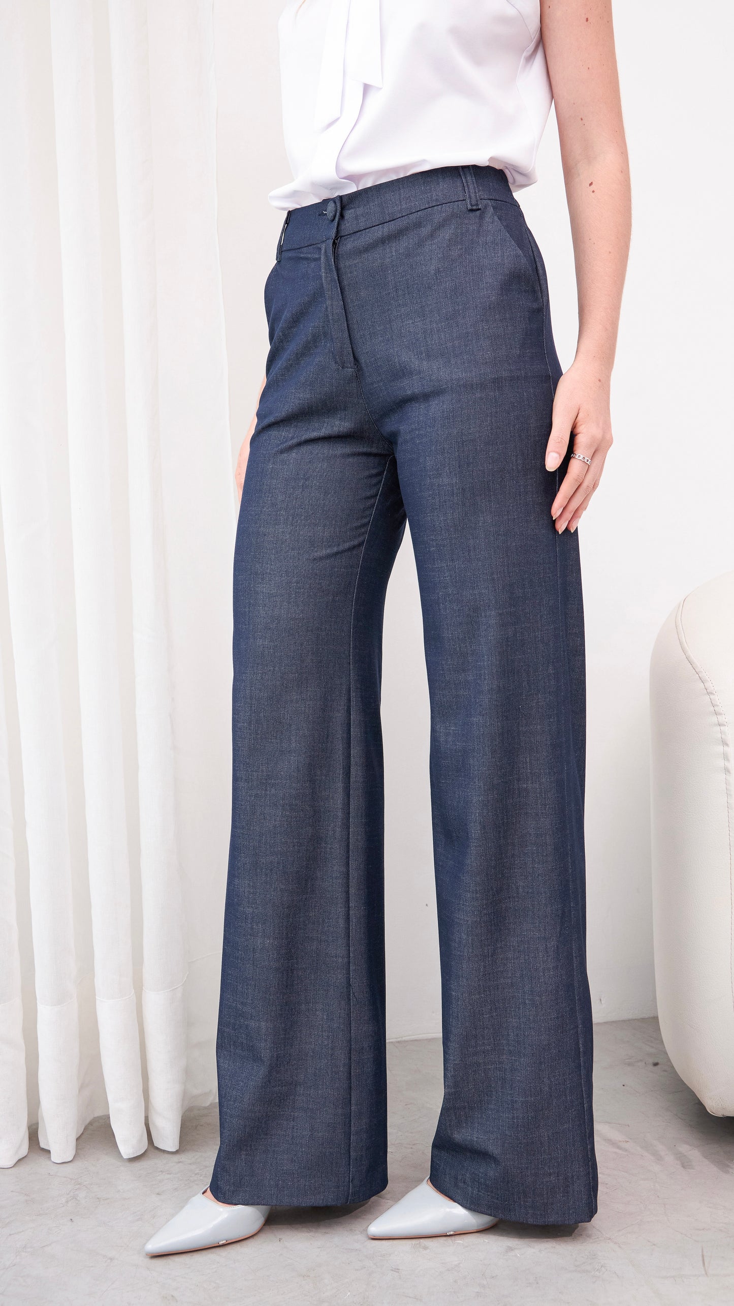 Pantalón de vestir de denim fedra