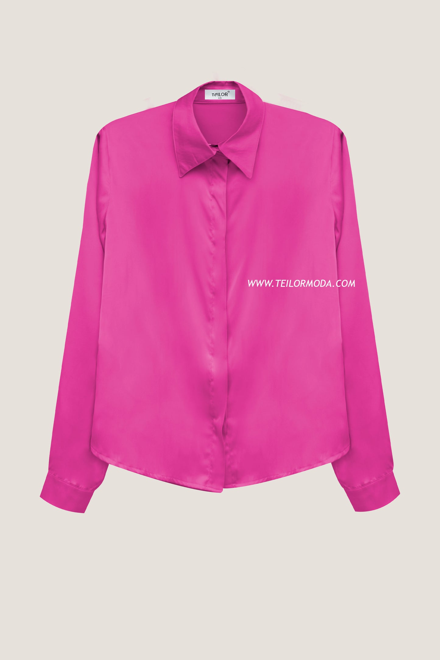 BLUSA DE SATIN NINA FUCSIA