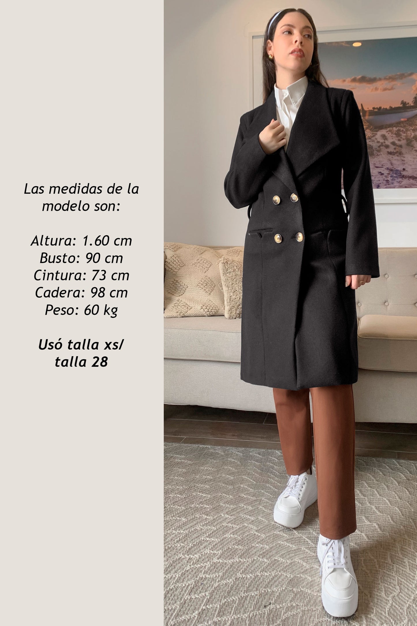 ABRIGO DE PAÑO ALESSIA NEGRO