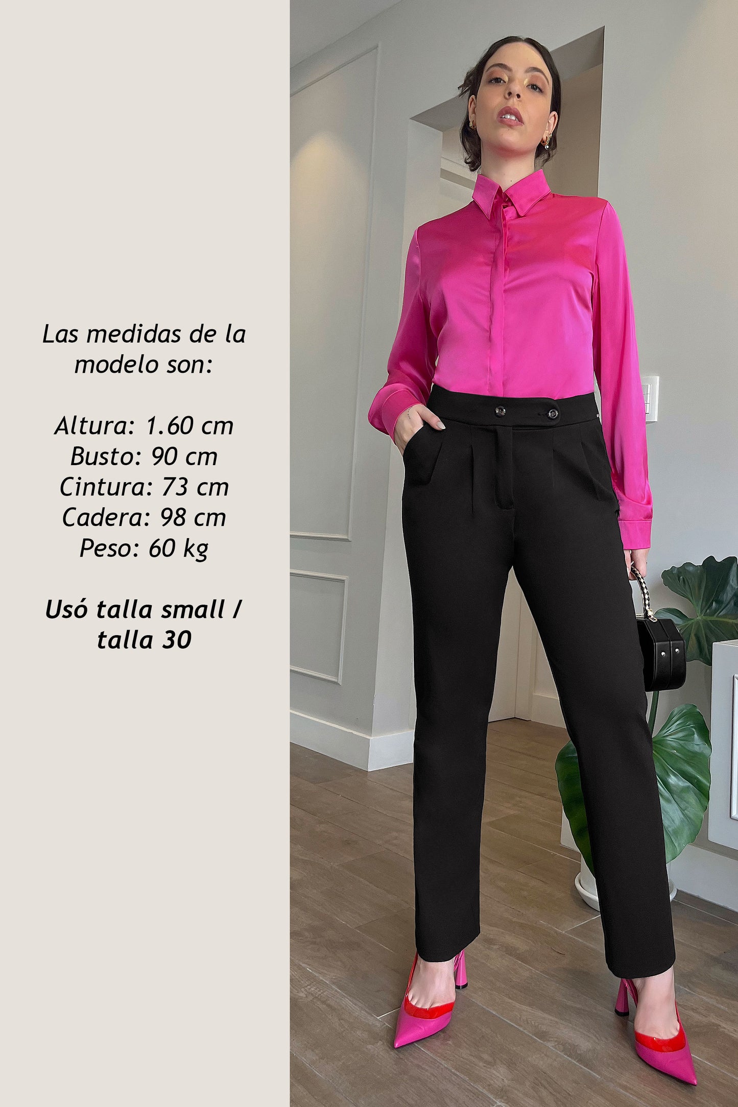 BLUSA DE SATIN NINA FUCSIA