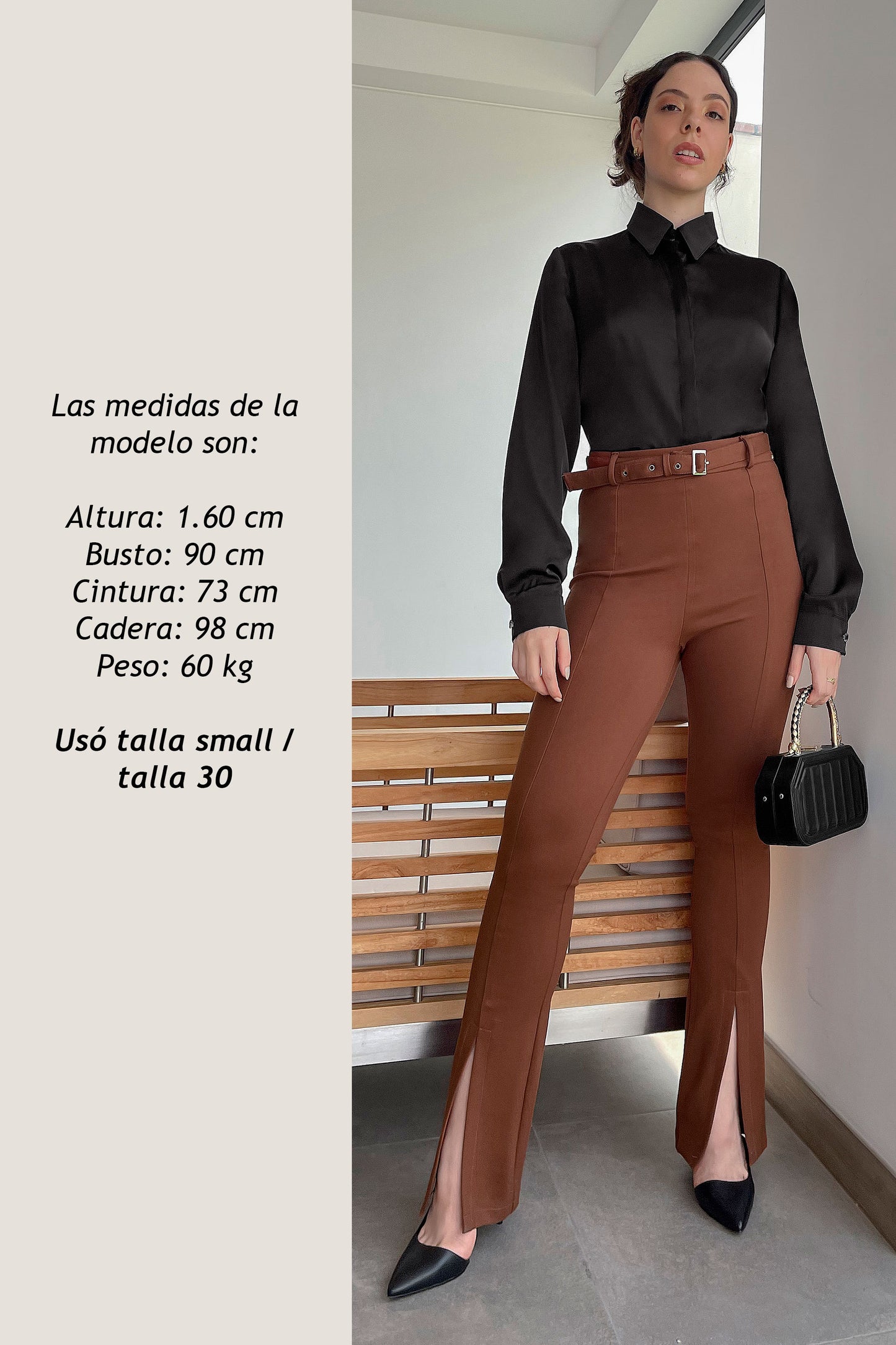 PANTALON CON ABERTURA VEGA CAMELLO