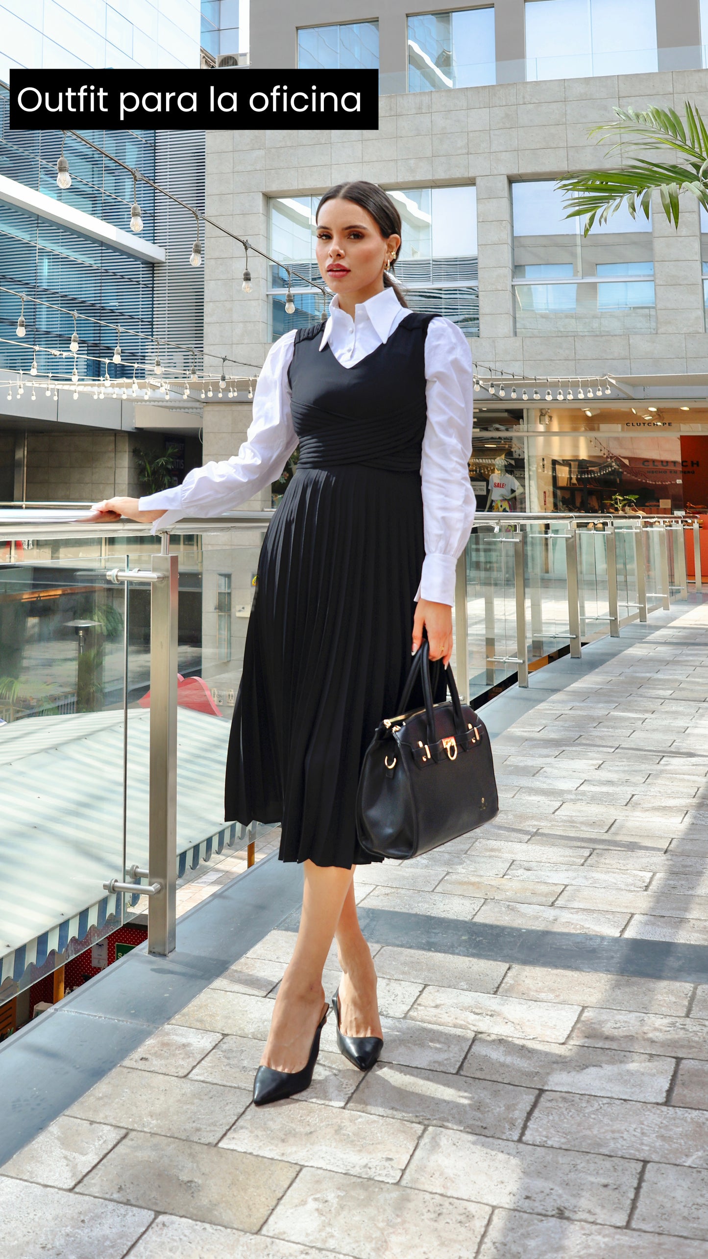 VESTIDO PLISADO CASANDRA NEGRO