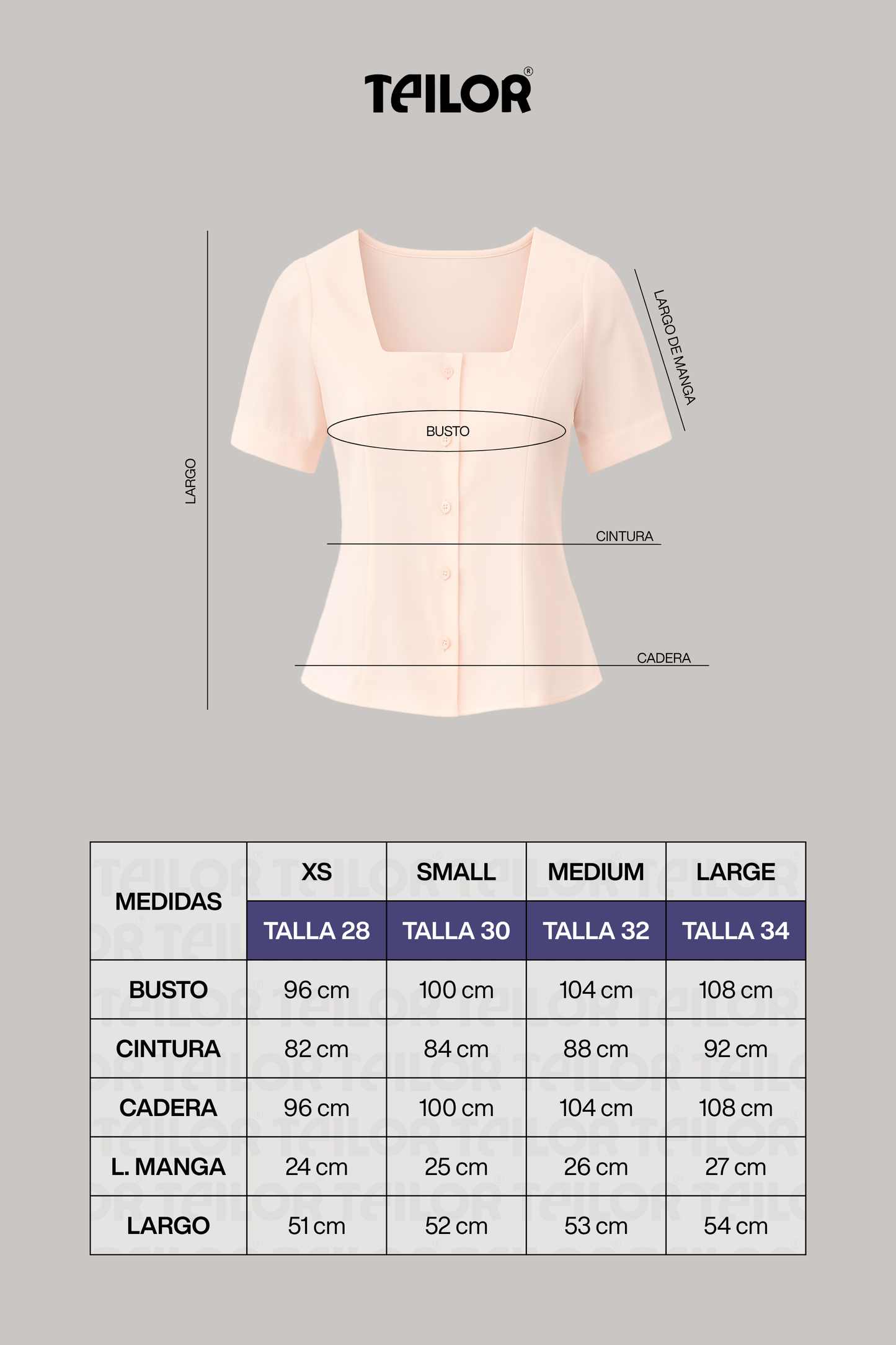 Blusa manga corta de verano marina beige