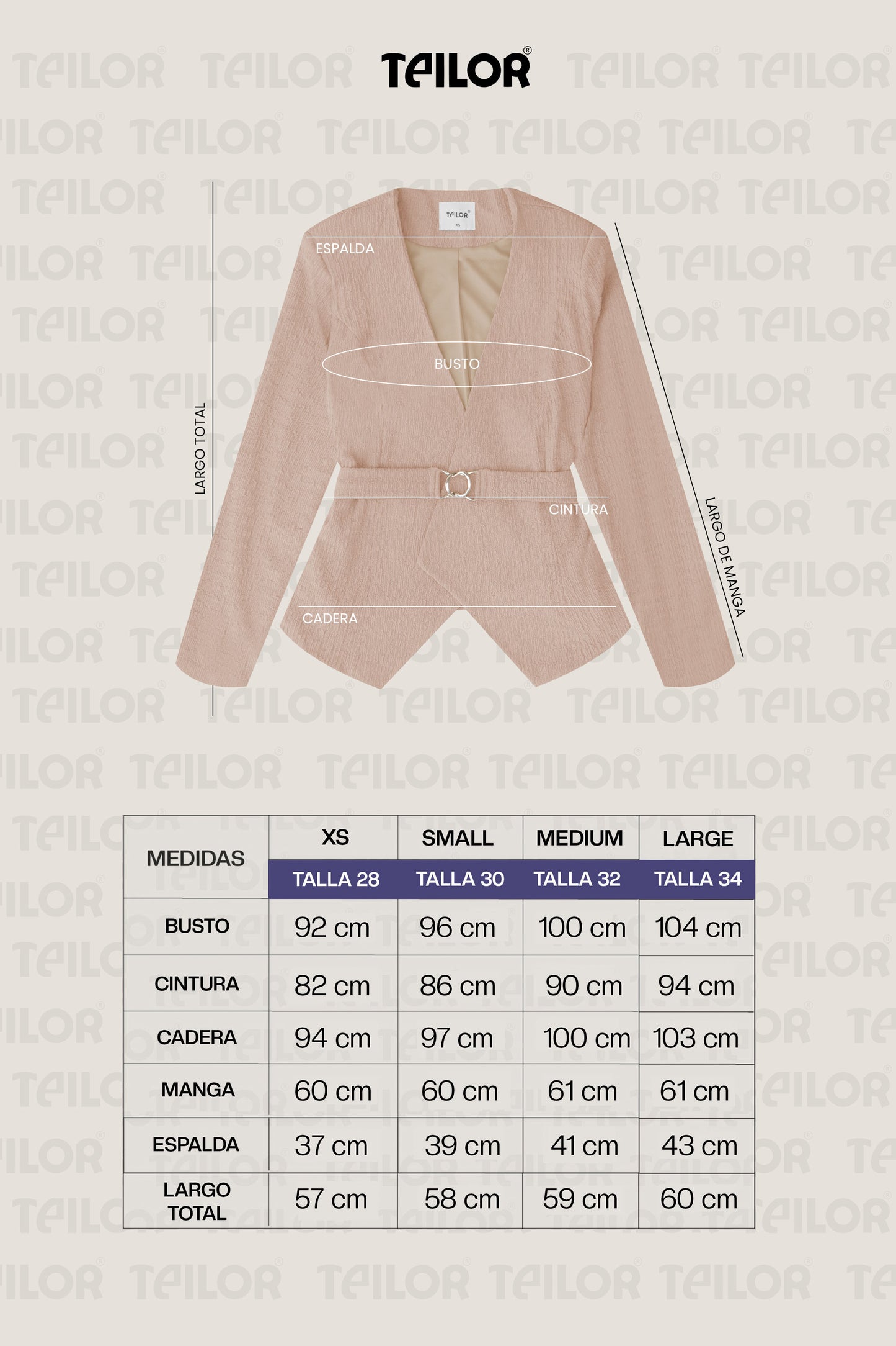 BLAZER CRUZADO ALESSIA BEIGE