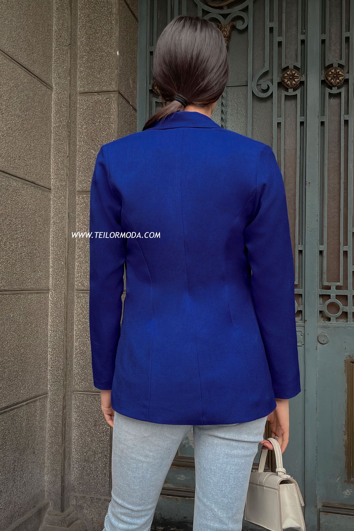 BLAZER CRUZADO TESSA AZULINO
