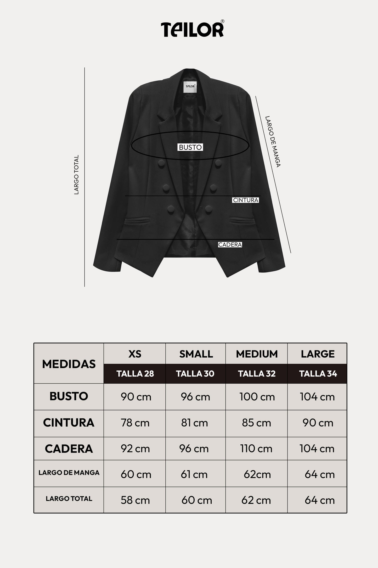 BLAZER CRUZADO GALICIA NEGRO