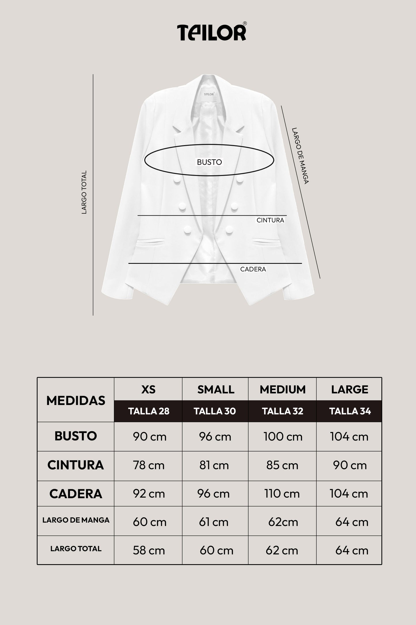 BLAZER CRUZADO GALICIA BLANCO MARFIL