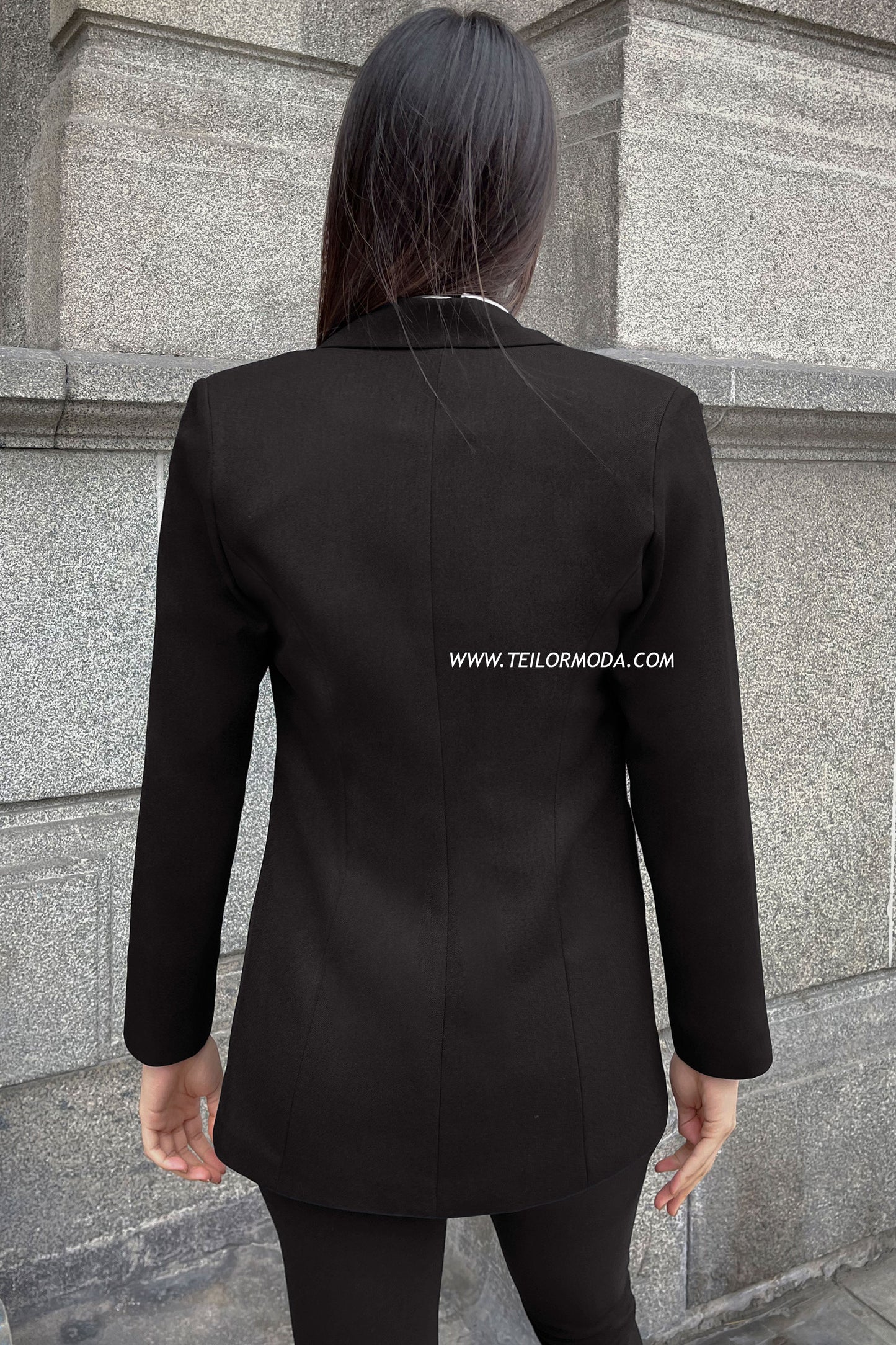 BLAZER CRUZADO TESSA NEGRO