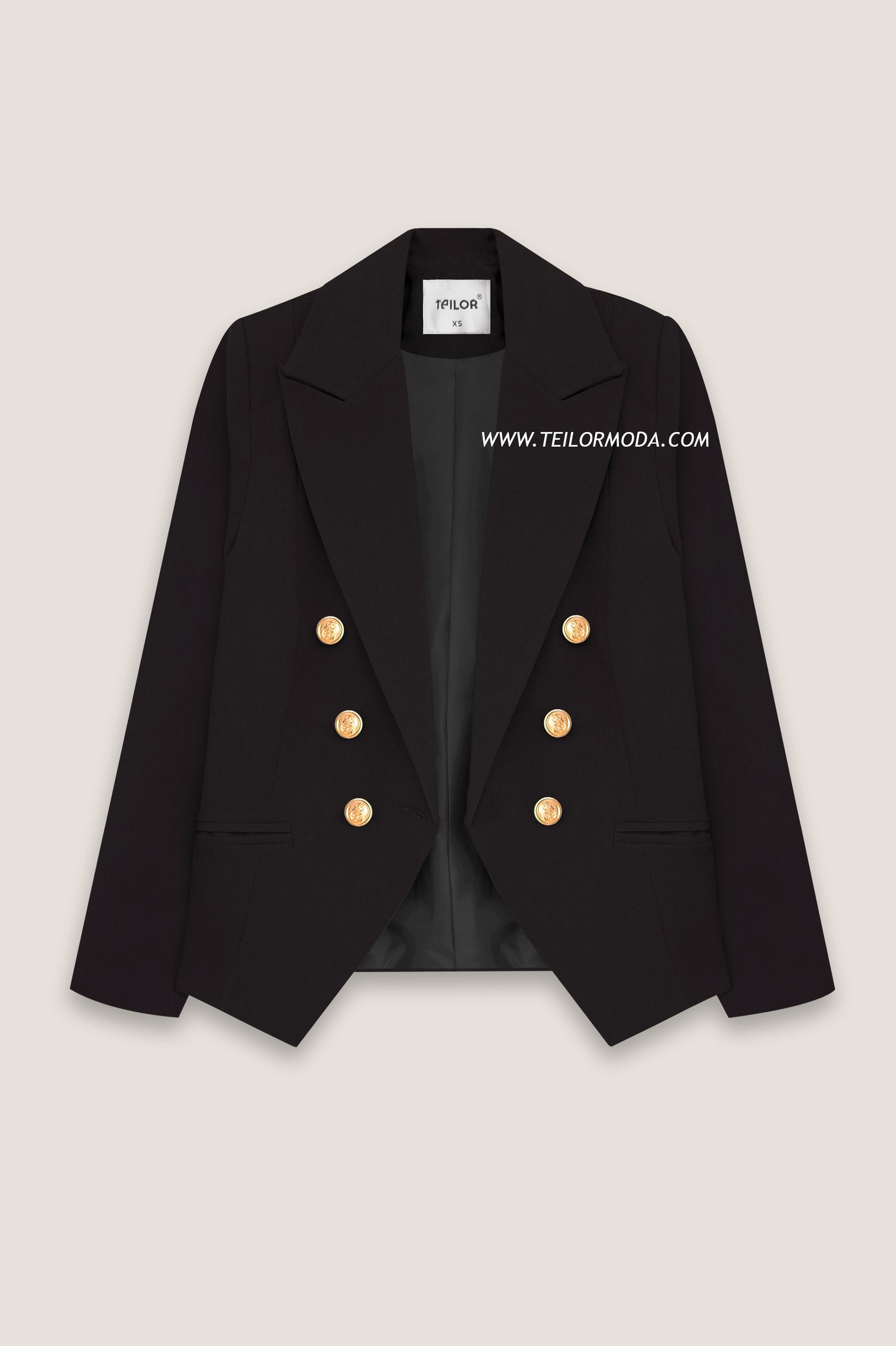 BLAZER CRUZADO TESSA NEGRO