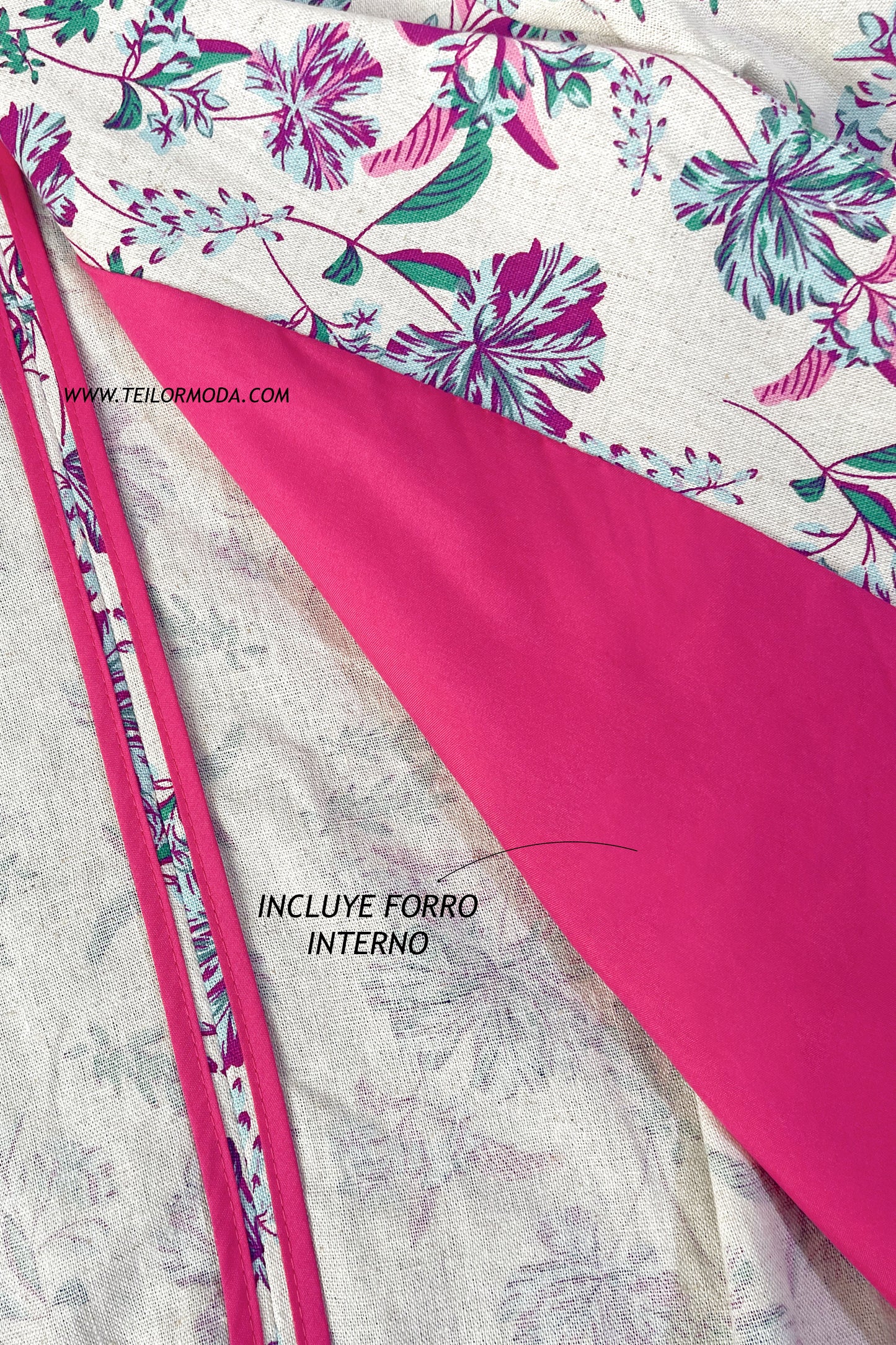 BLAZER DE VERANO FLOREADO VALERIA FUCSIA