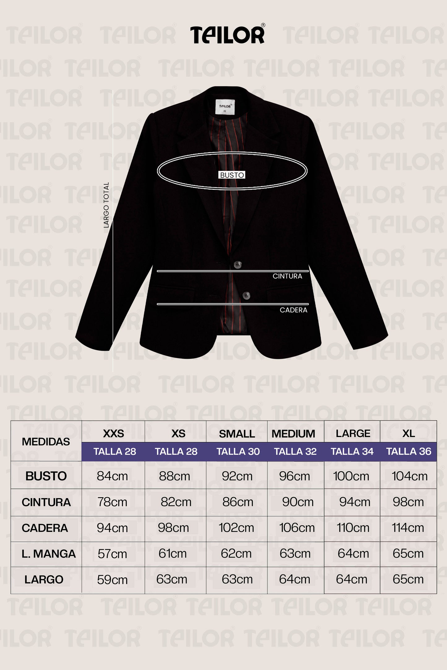 BLAZER SASTRE VALENTINA NEGRO