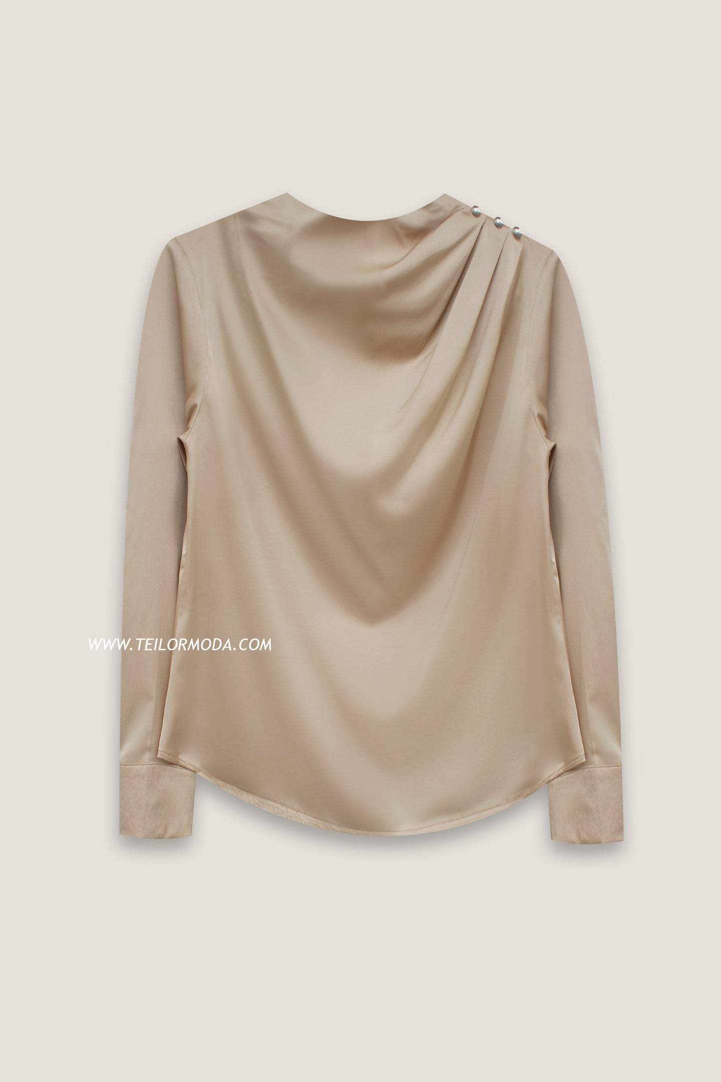 BLUSA DE SATIN EMMY BEIGE