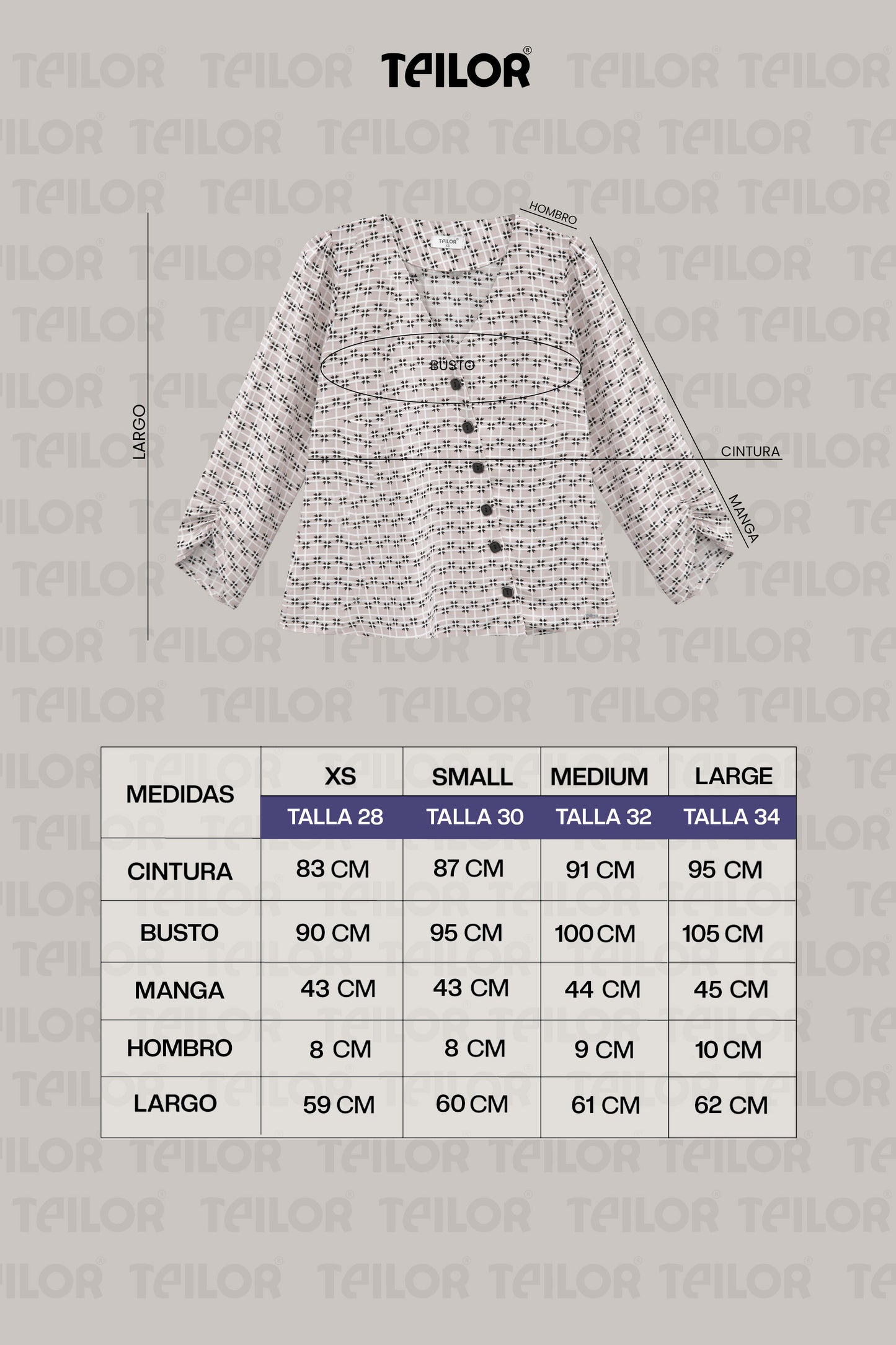 BLUSA ASIMÉTRICA ESTAMPADA ROUSE BEIGE