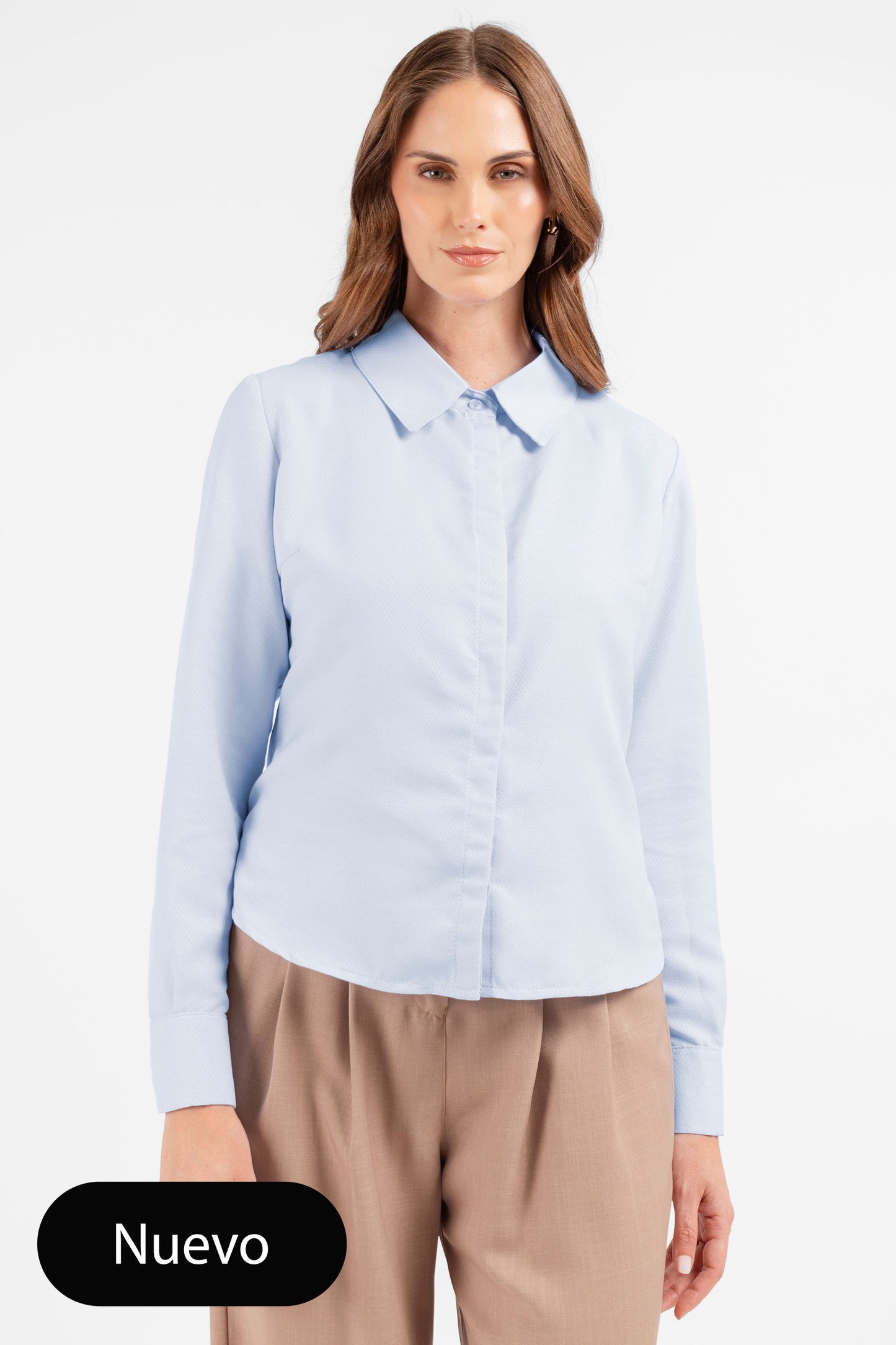 BLUSA ASIMÉTRICA ESTAMPADA ROUSE CELESTE