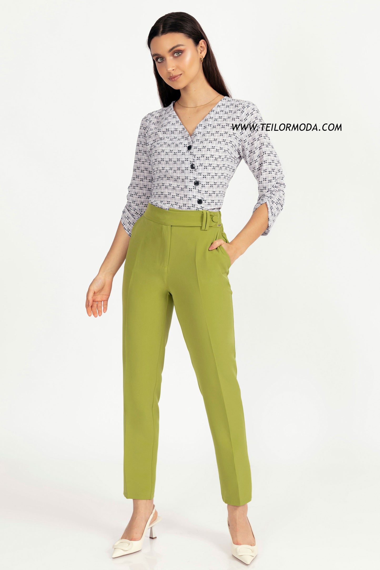 BLUSA ASIMÉTRICA ESTAMPADA ROUSE PLOMO