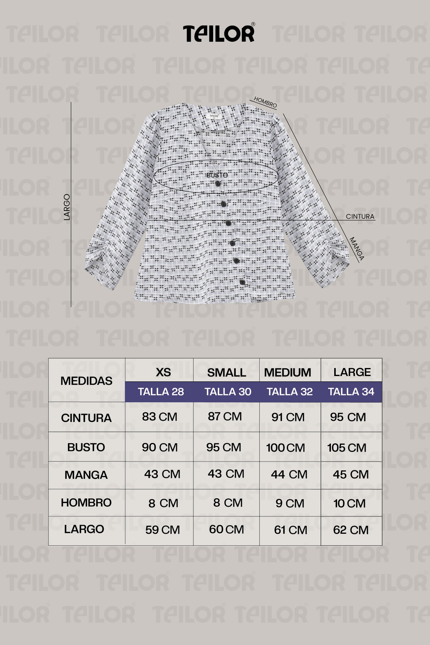 BLUSA ASIMÉTRICA ESTAMPADA ROUSE PLOMO