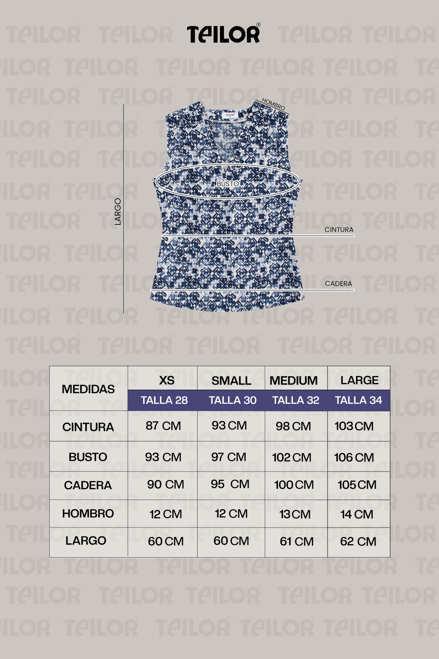 BLUSA MANGA CERO ESTAMPADA ANGÉLICA AZUL