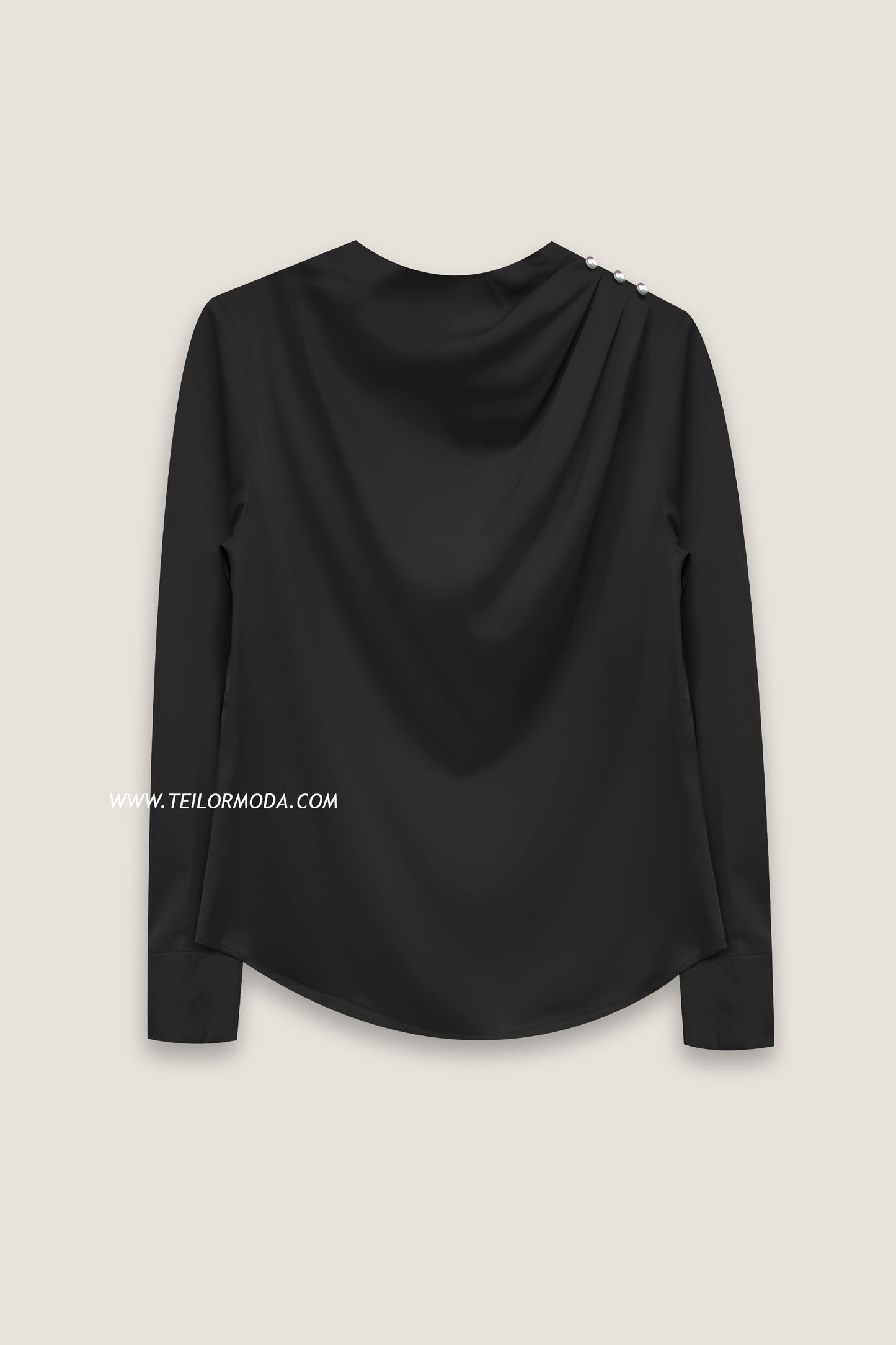 BLUSA DE SATIN EMMY NEGRO