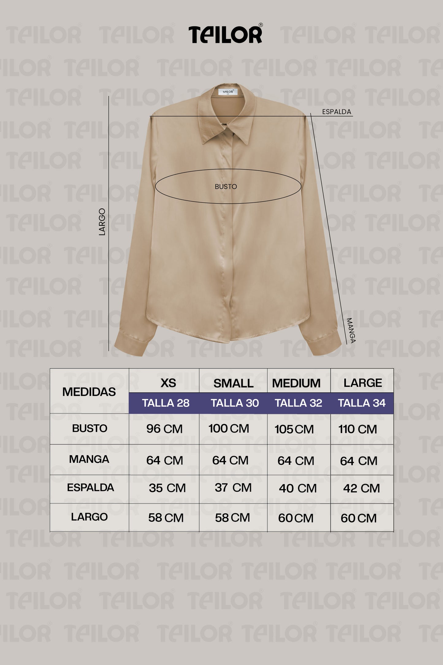 BLUSA DE SATIN NINA BEIGE