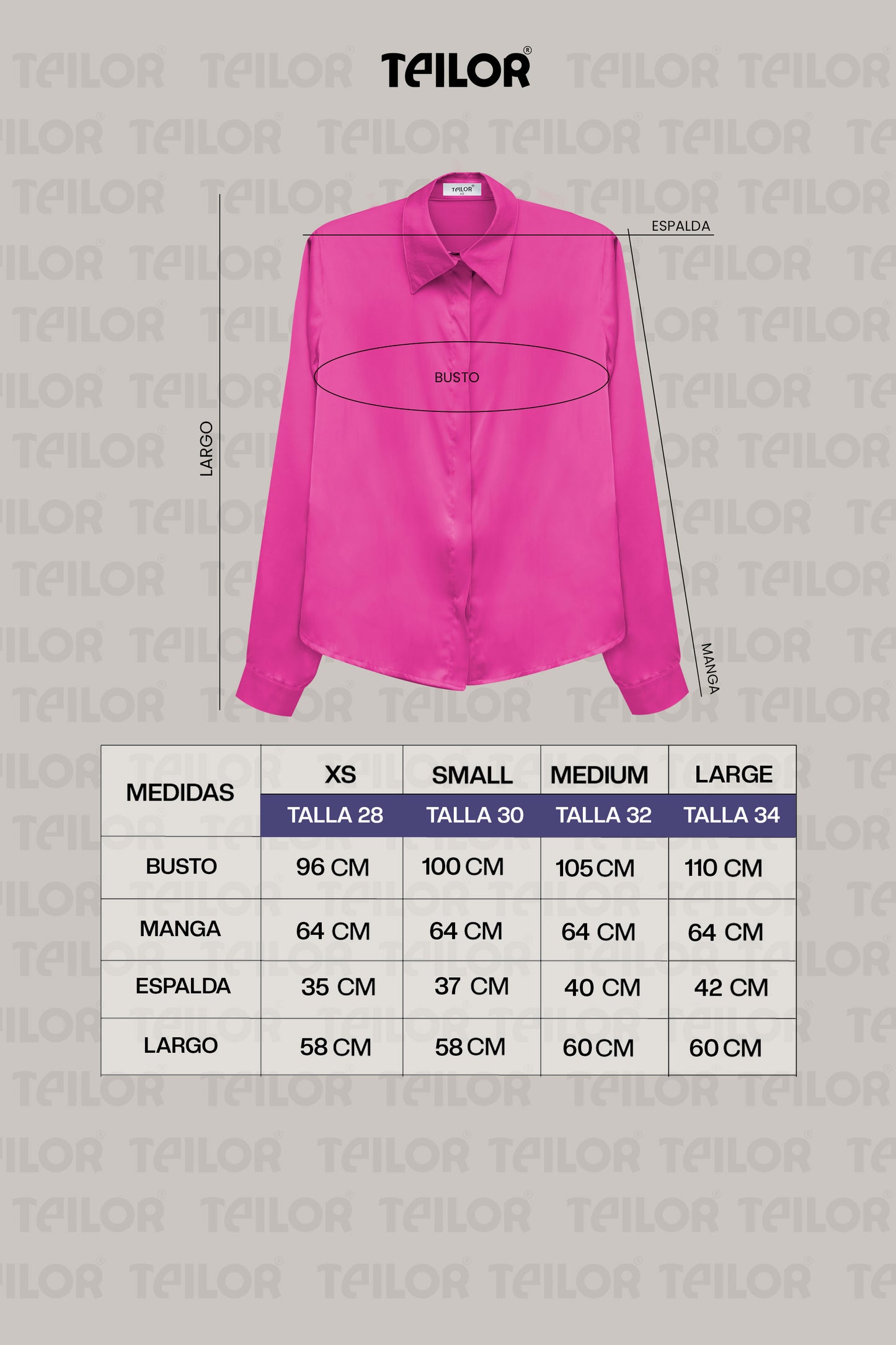 BLUSA DE SATIN NINA FUCSIA