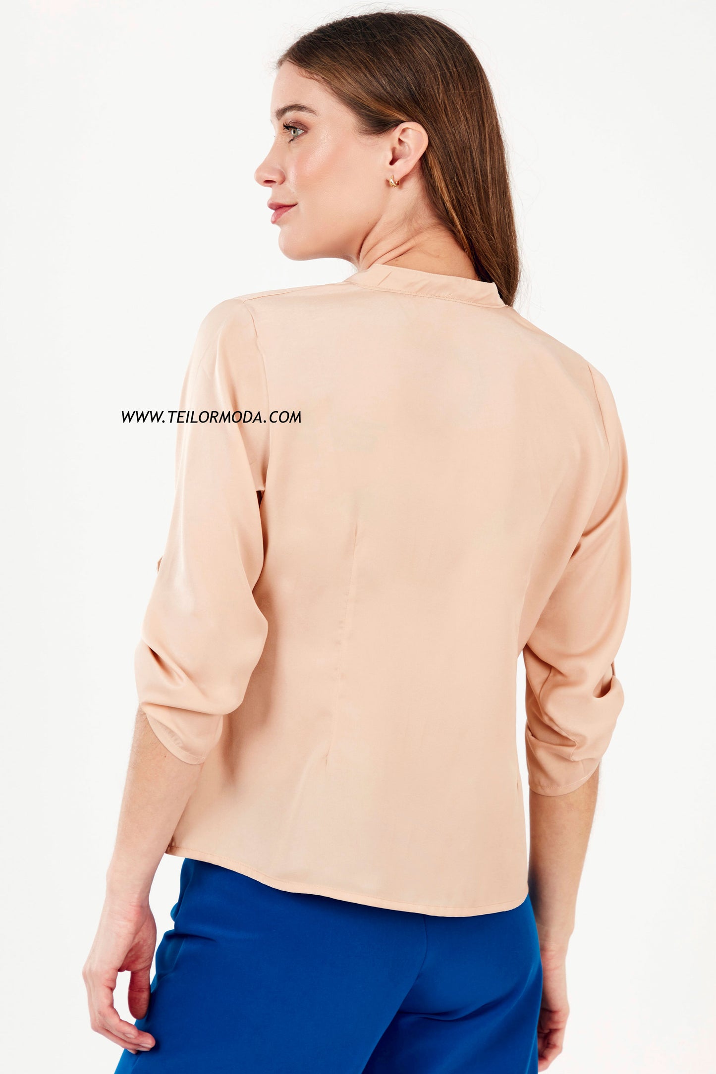 BLUSA DE SATIN MANGA 3/4 DANAE BEIGE