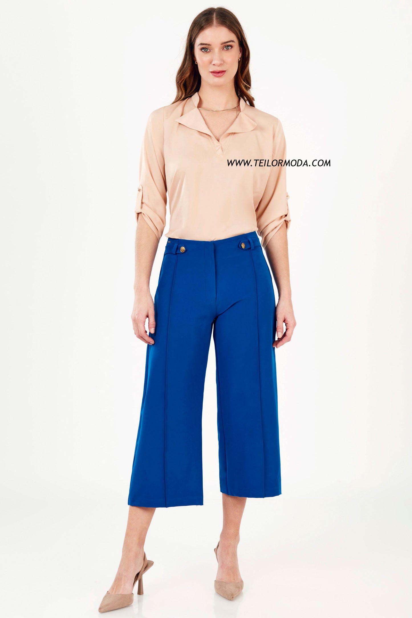 BLUSA DE SATIN MANGA 3/4 DANAE BEIGE
