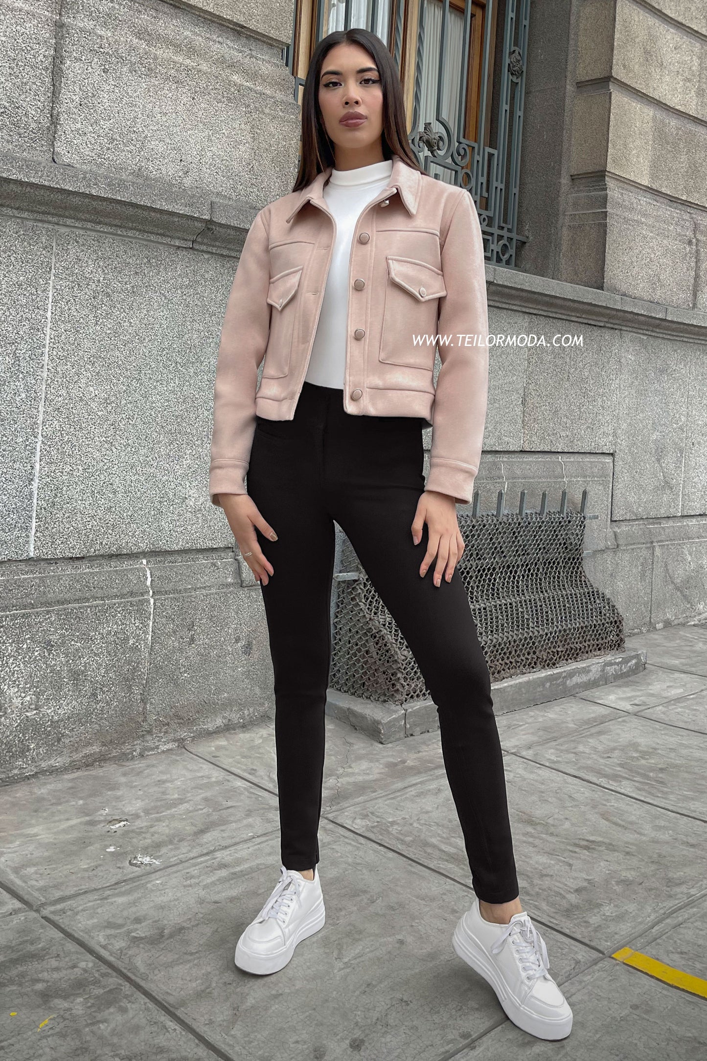 CASACA DE PAÑO HELEN BEIGE
