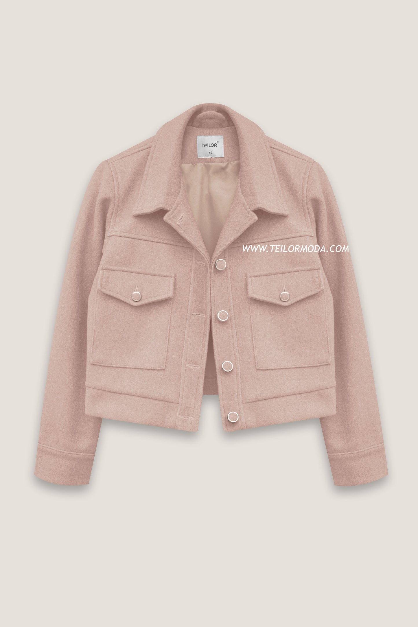 CASACA DE PAÑO HELEN BEIGE