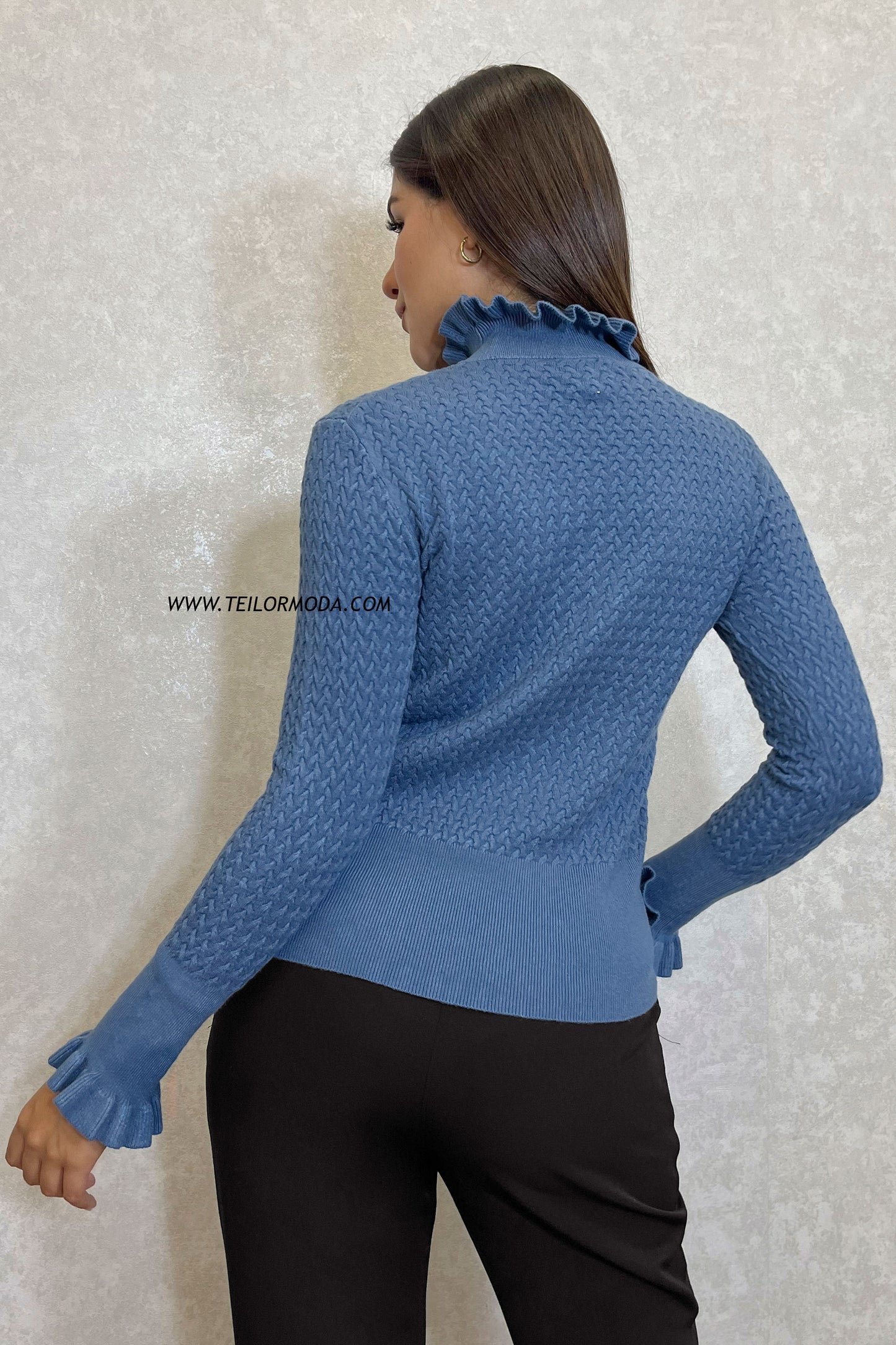 CHOMPA DE CASHMERE NAYA AZUL