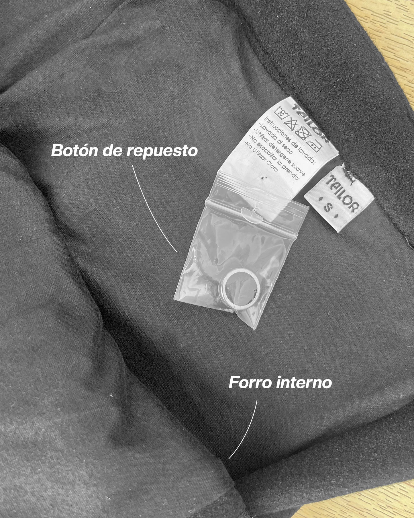 CASACA DE PAÑO HELEN NEGRO