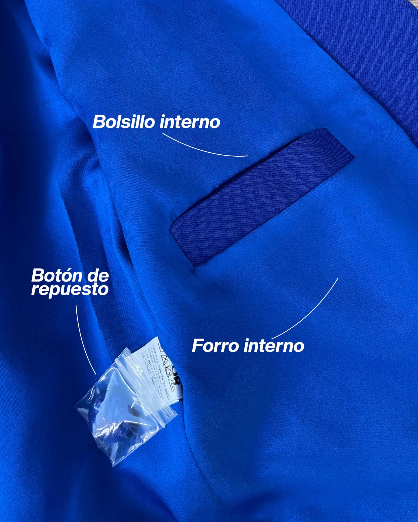 BLAZER CROPPED IZEL AZULINO