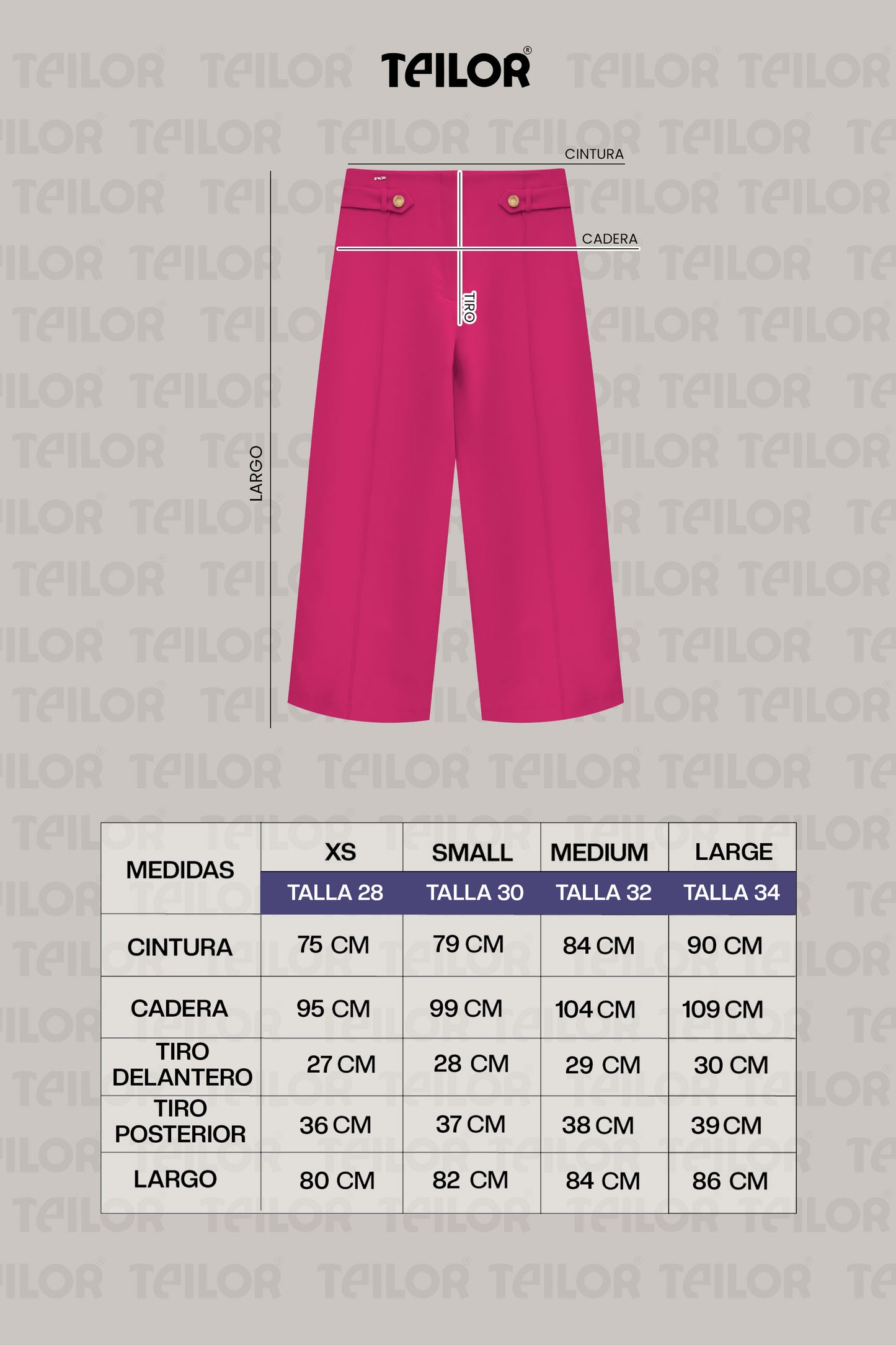 PANTALON CULOTTE ARIANA FUCSIA