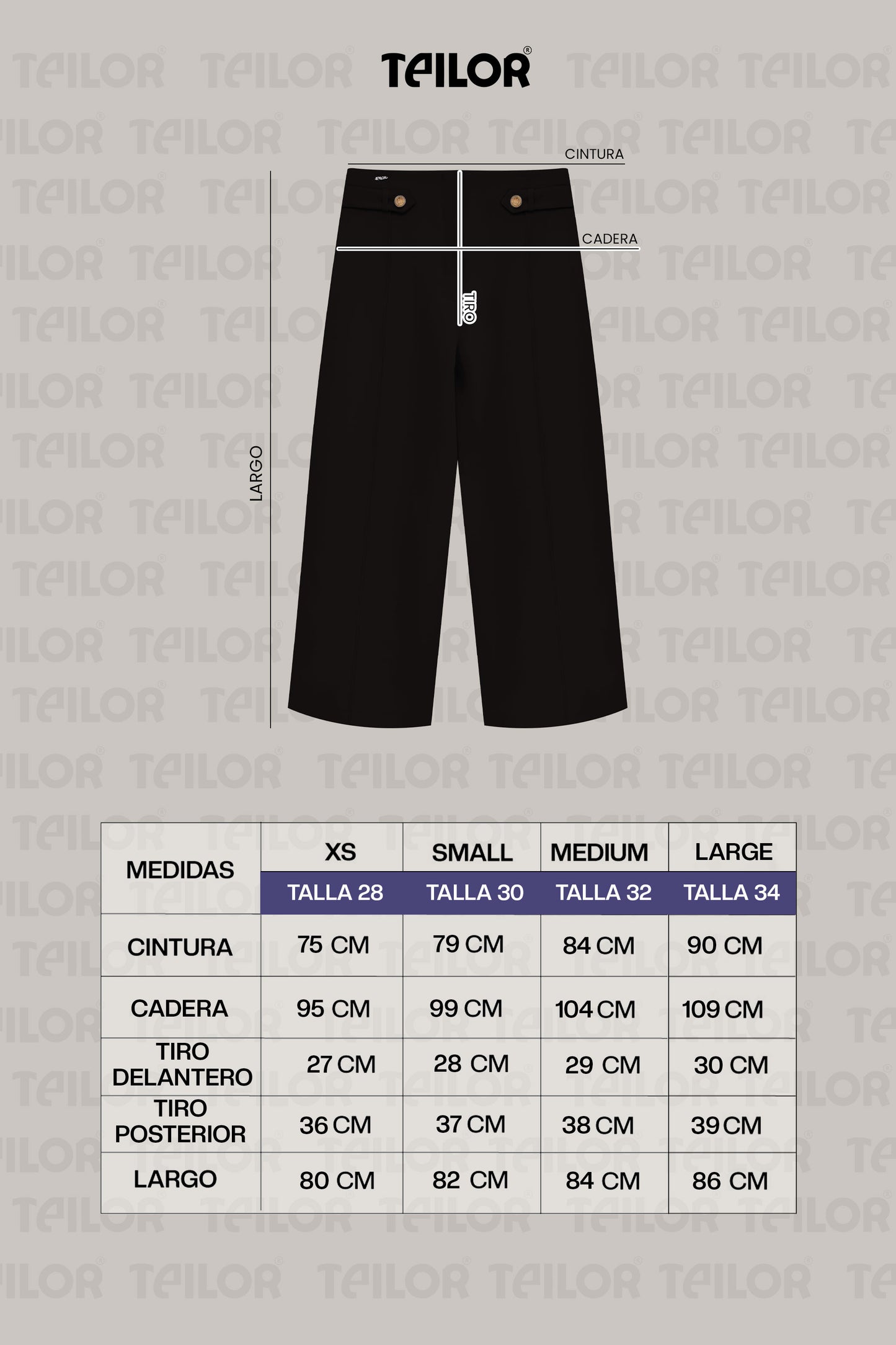 PANTALON CULOTTE ARIANA NEGRO