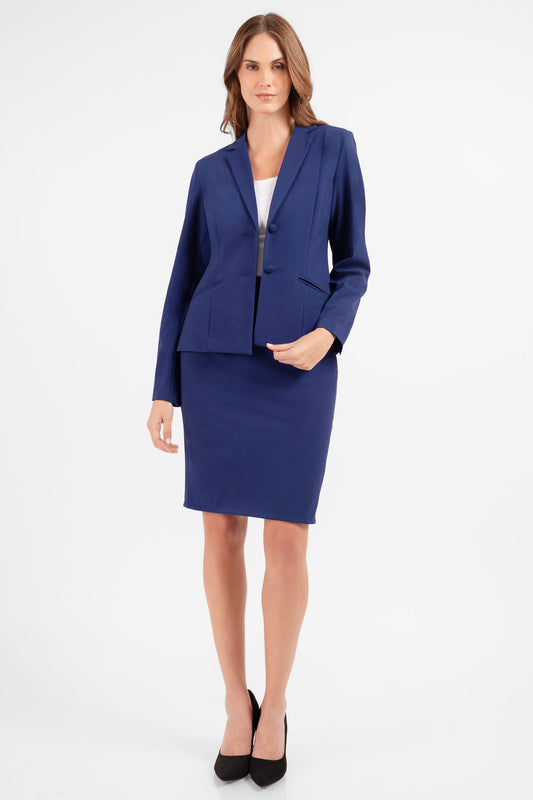 CONJUNTO SASTRE FALDA AZUL MARINO GABRIELLE