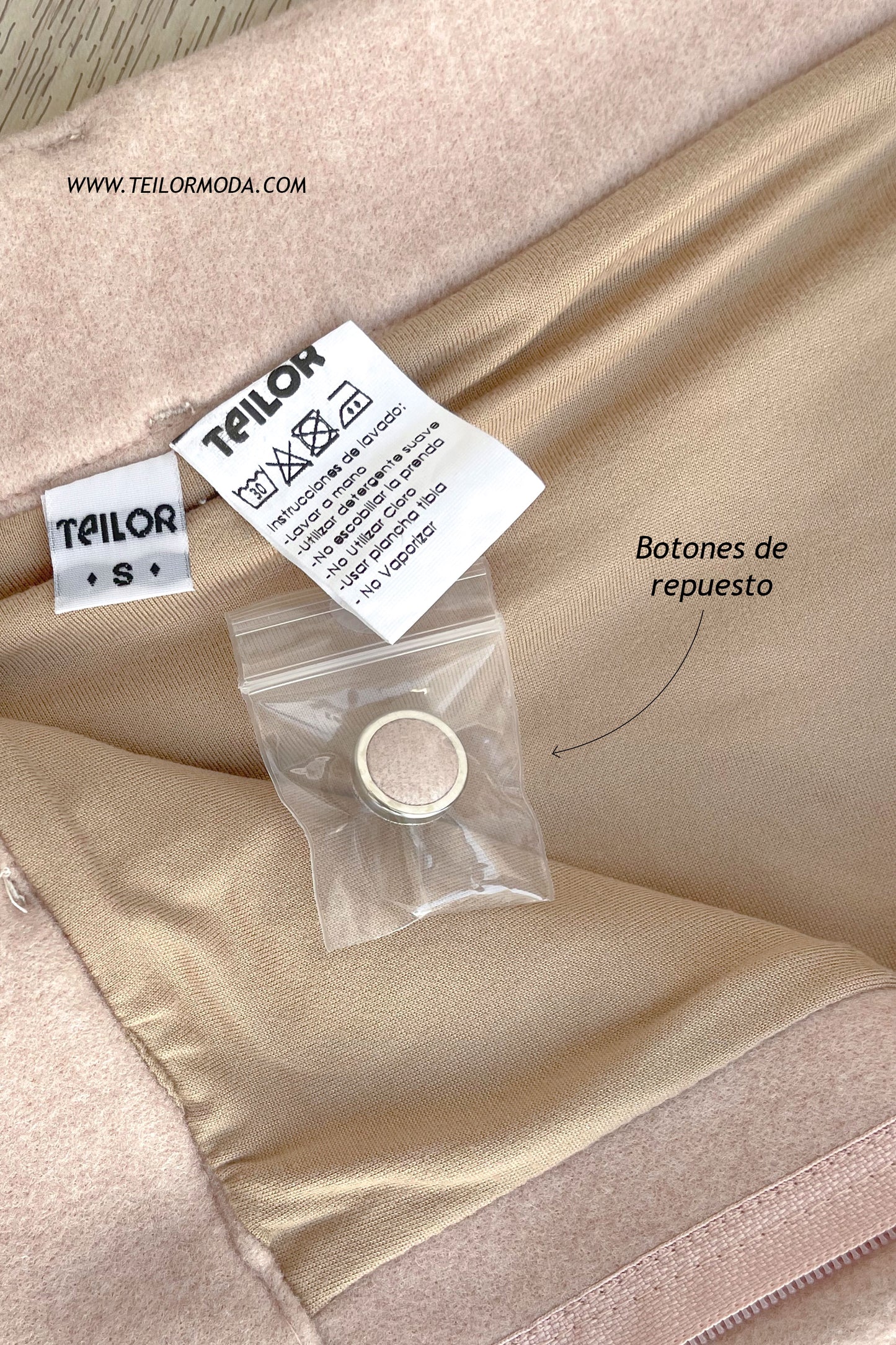 FALDA DE PAÑO HELEN BEIGE