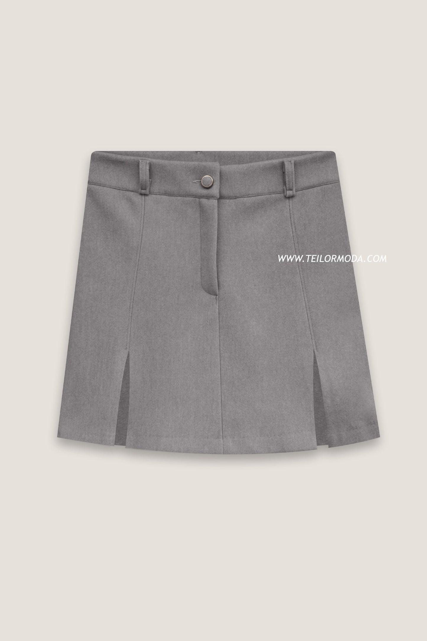 FALDA DE PAÑO HELEN GRIS