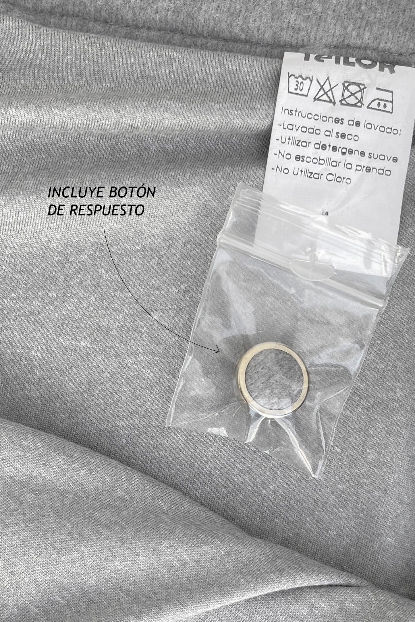 FALDA DE PAÑO HELEN GRIS