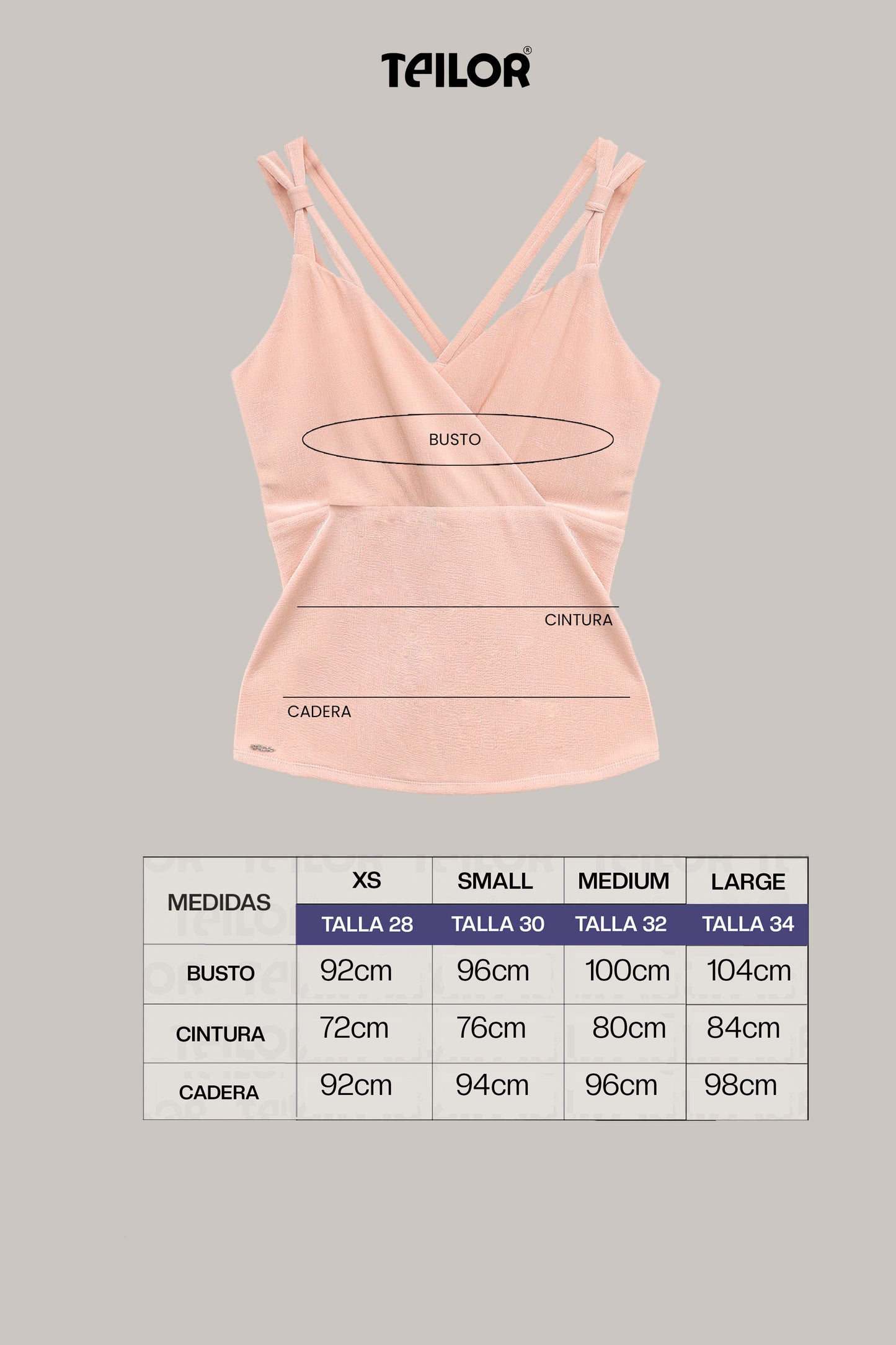 BLUSA CON TIRAS ELLENA BEIGE