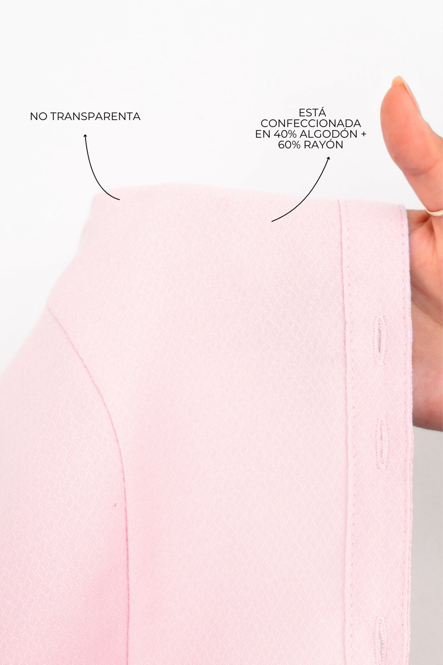 BLUSA CAMISA COTON ISABEL ROSADO