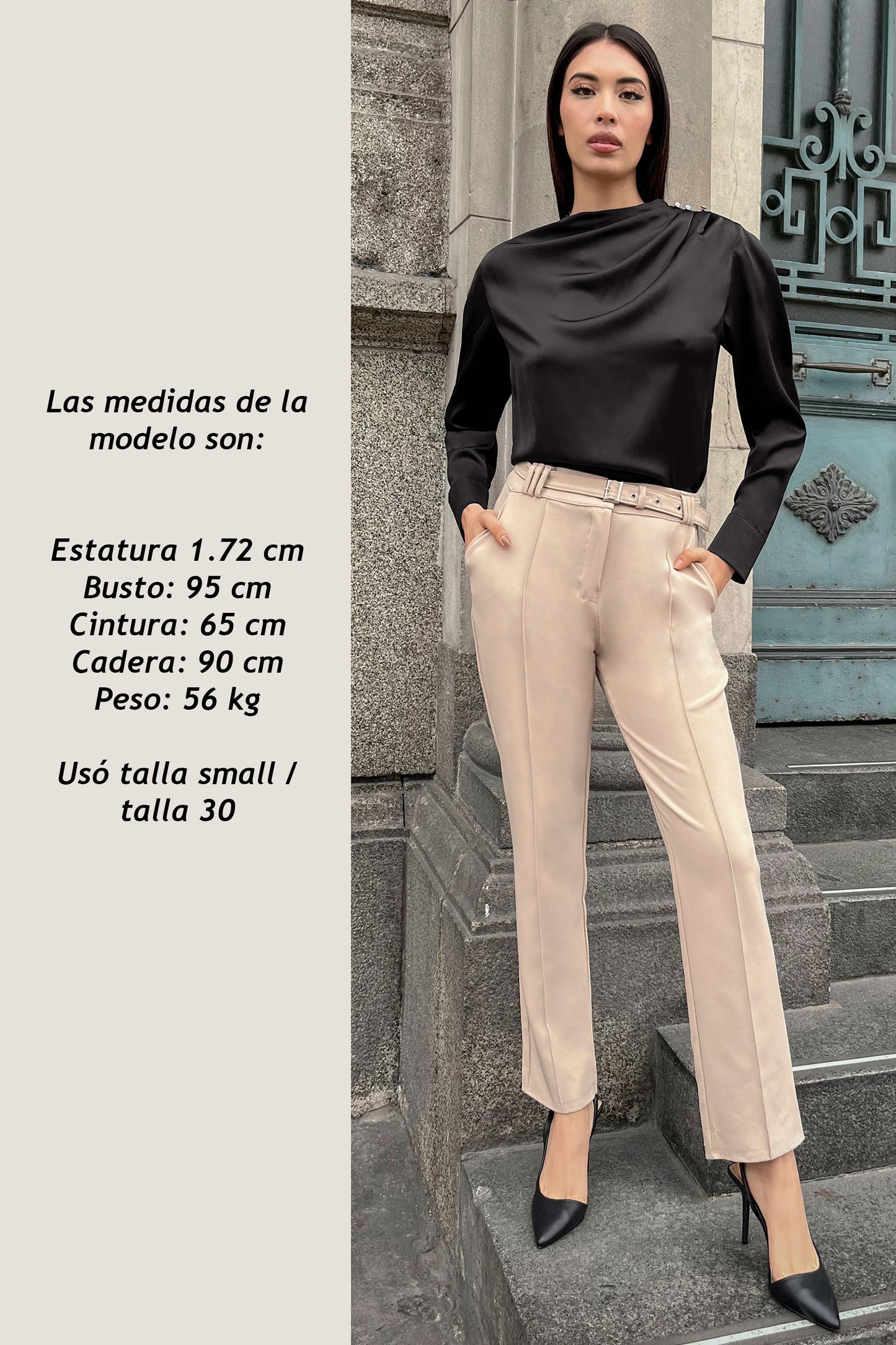 BLUSA DE SATIN EMMY NEGRO