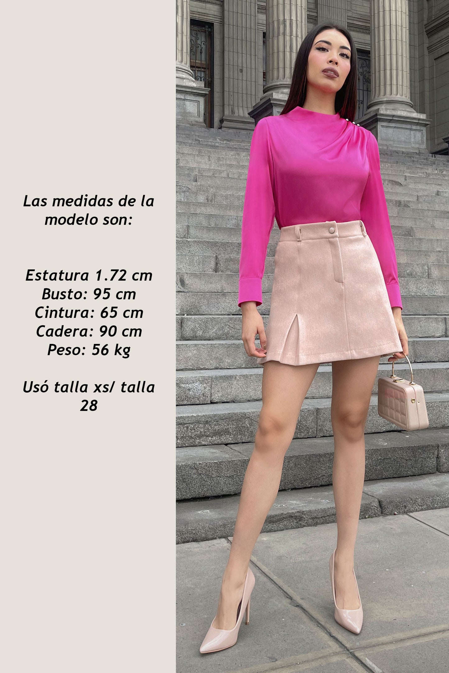 FALDA DE PAÑO HELEN BEIGE