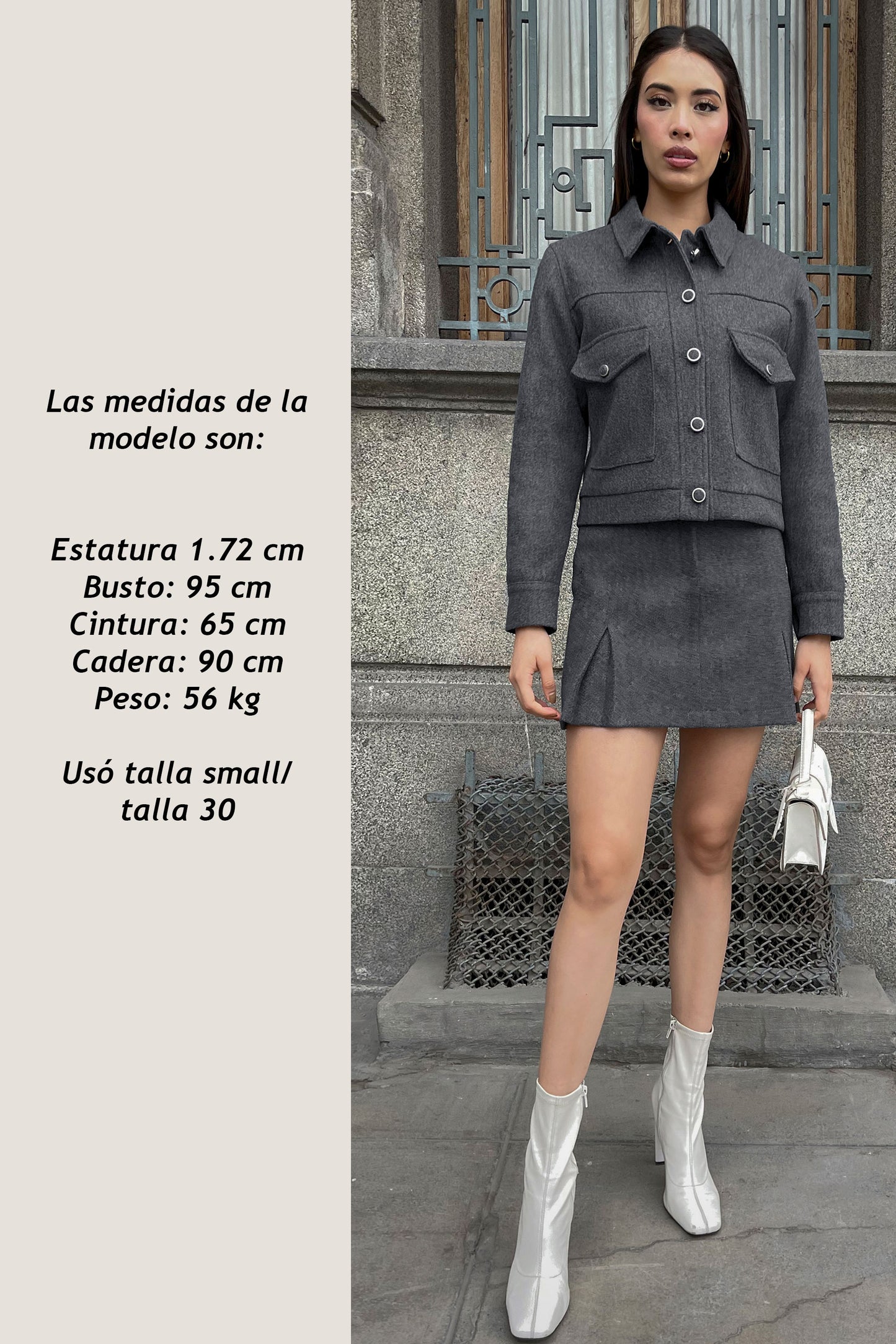 CASACA DE PAÑO HELEN PLOMO
