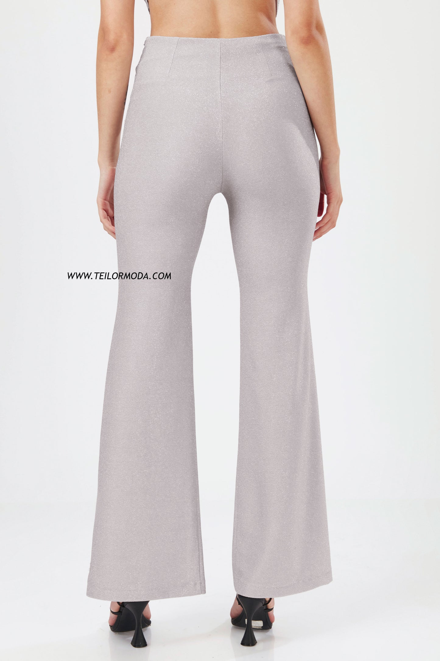 PANTALON FLARE PANT BRILLANTE CHARLOTTE PLOMO