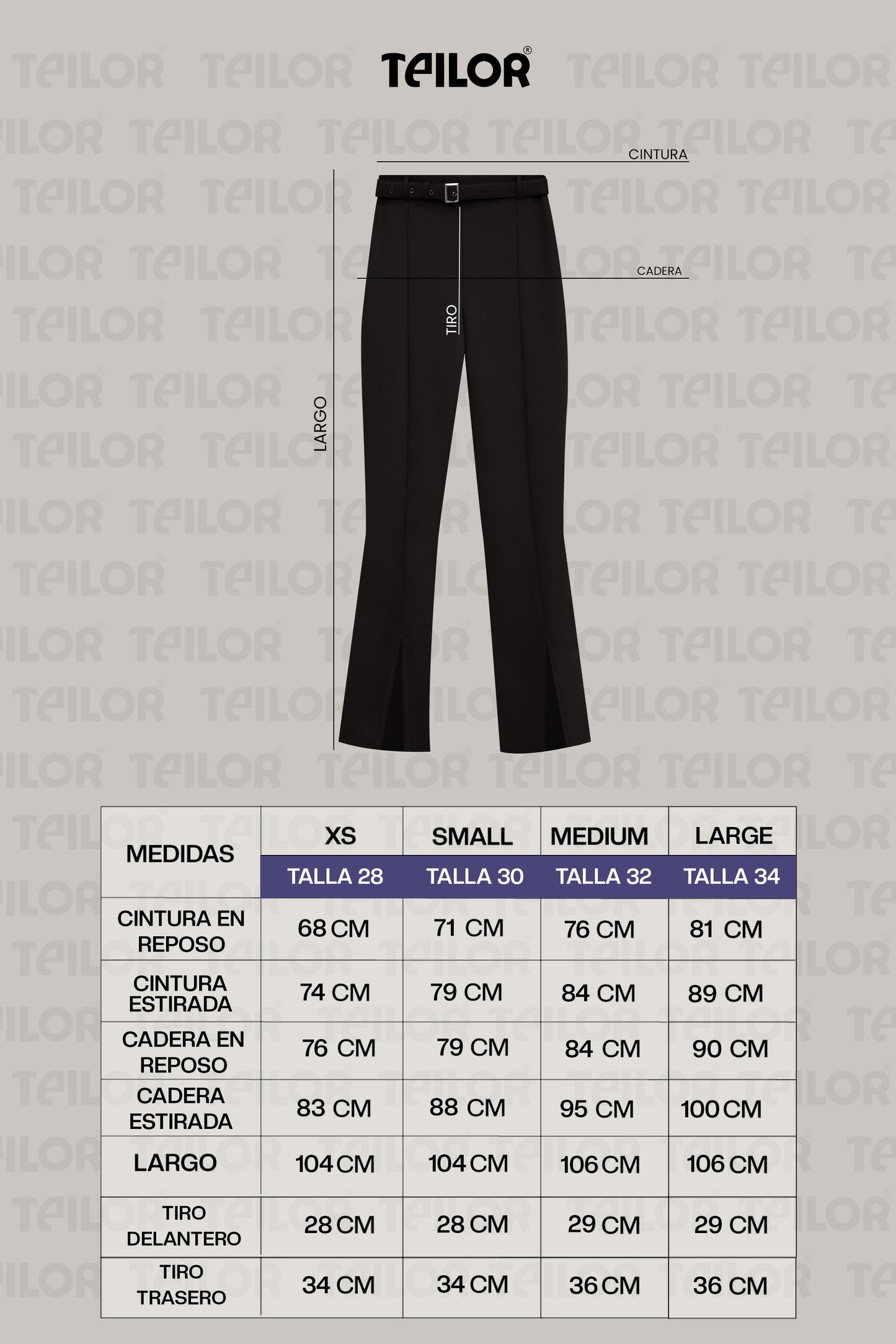 PANTALON CON ABERTURA VEGA NEGRO