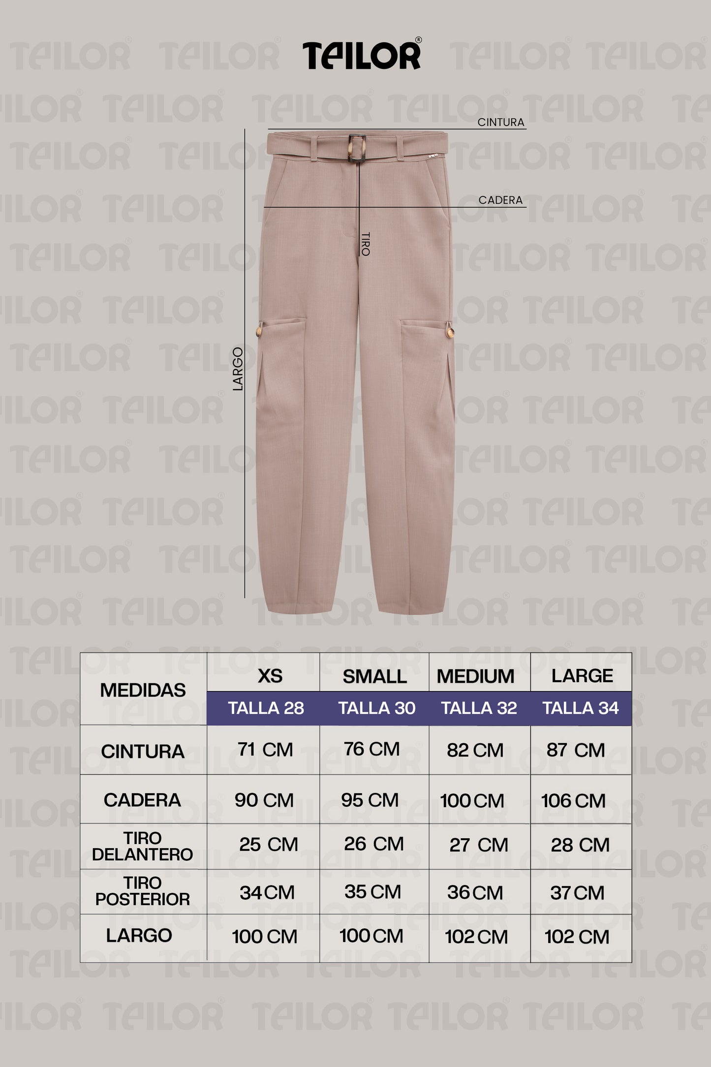 PANTALÓN CON CINTURÓN SOAMY BEIGE