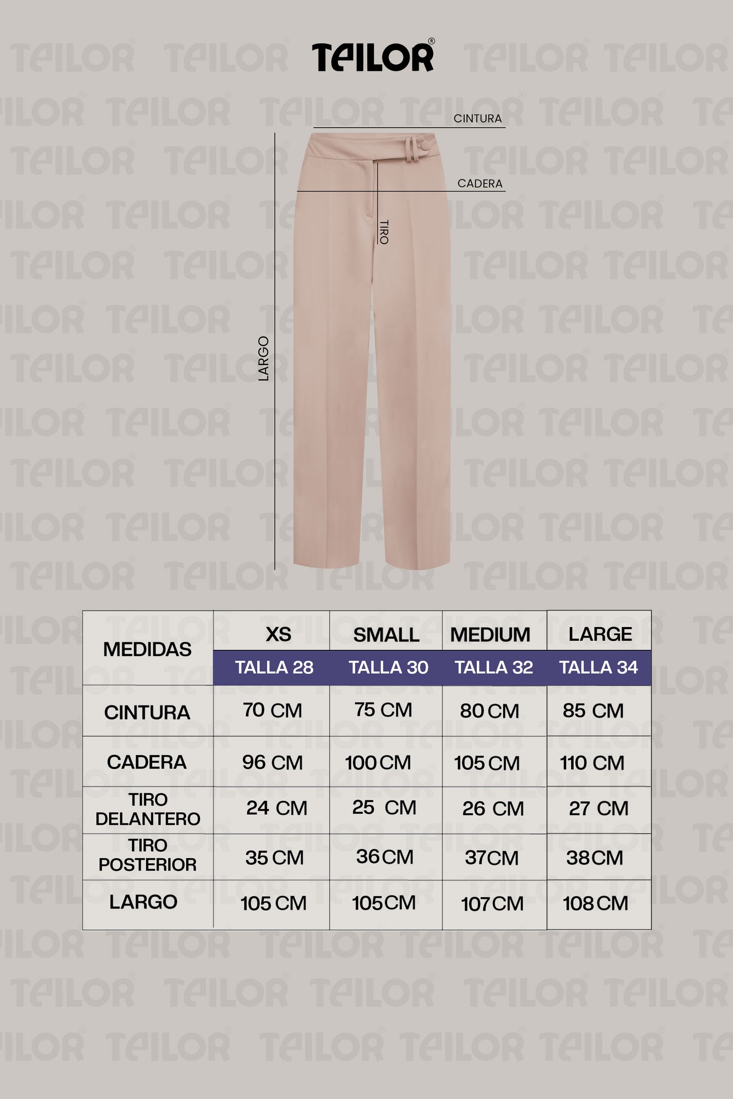 PANTALÓN CON PRETINA CRUZADA LUCIA BEIGE