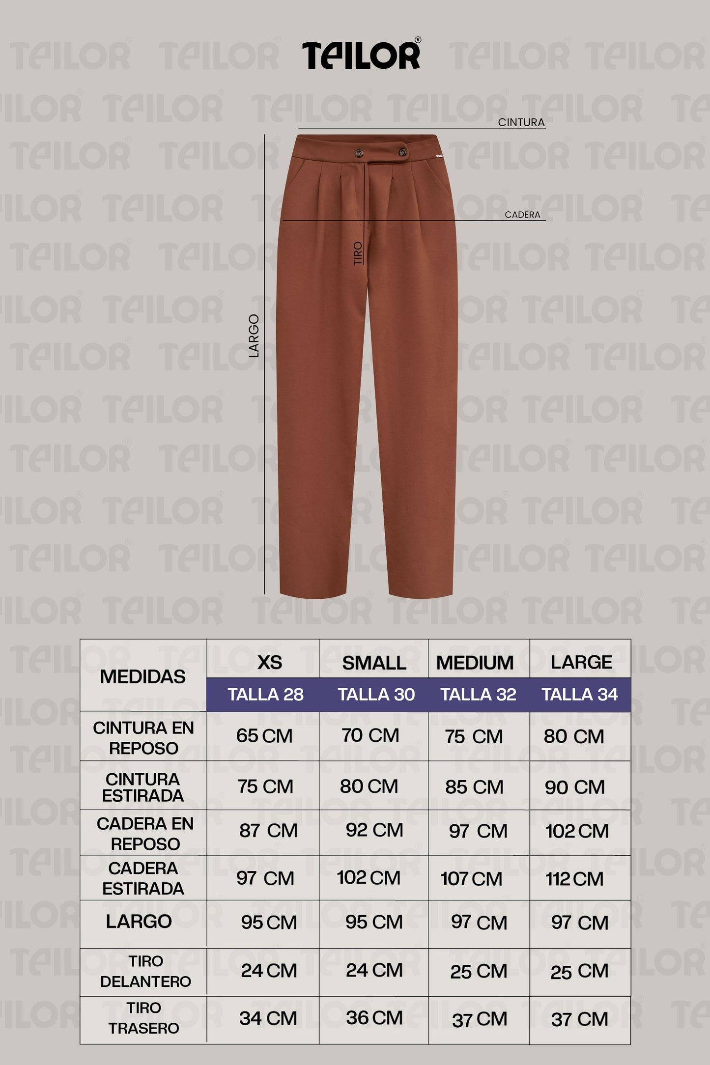 PANTALON CON PRETINA CRUZADA CIEL CAMELLO