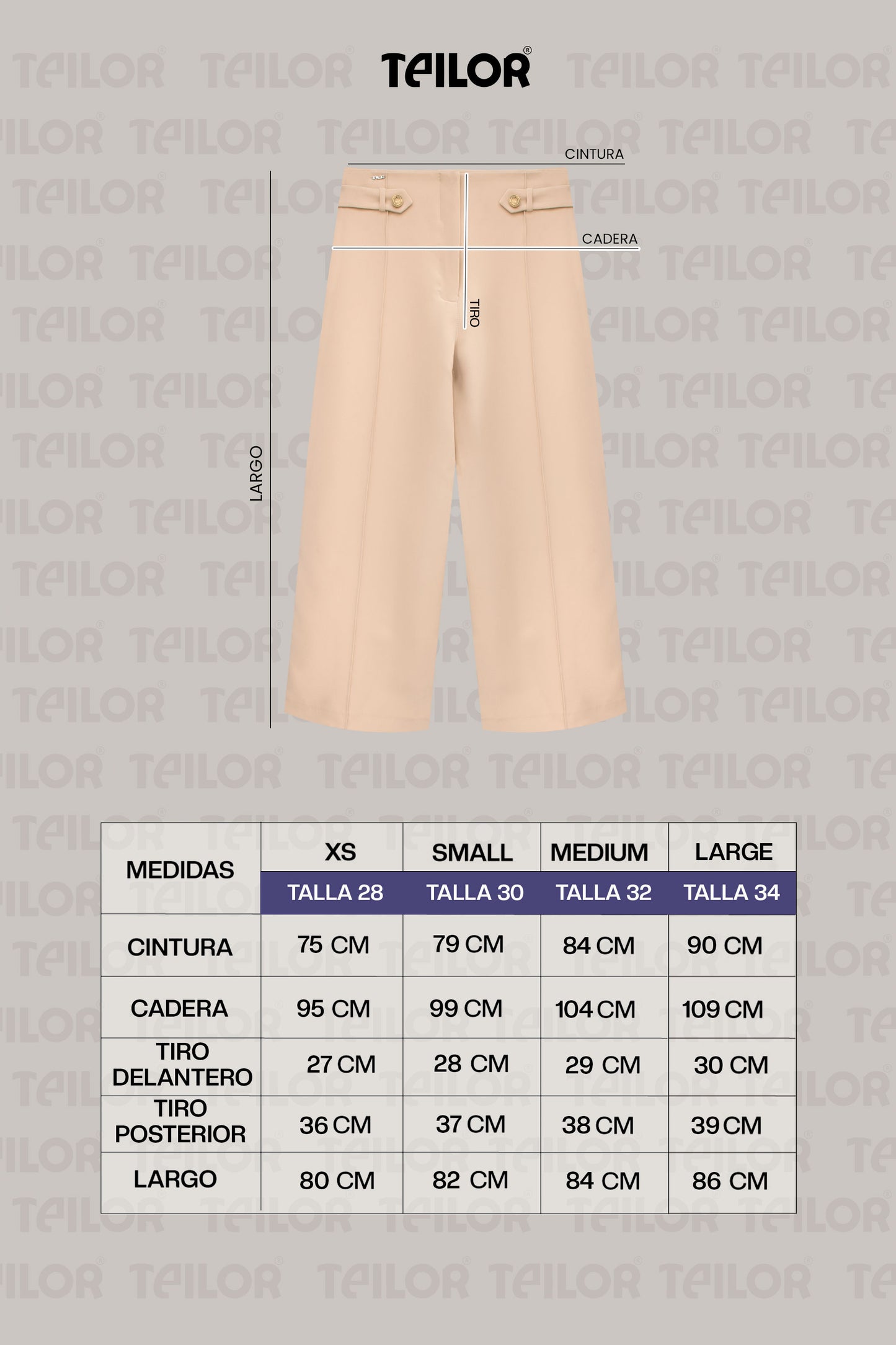 PANTALON CULOTTE ARIANA BEIGE