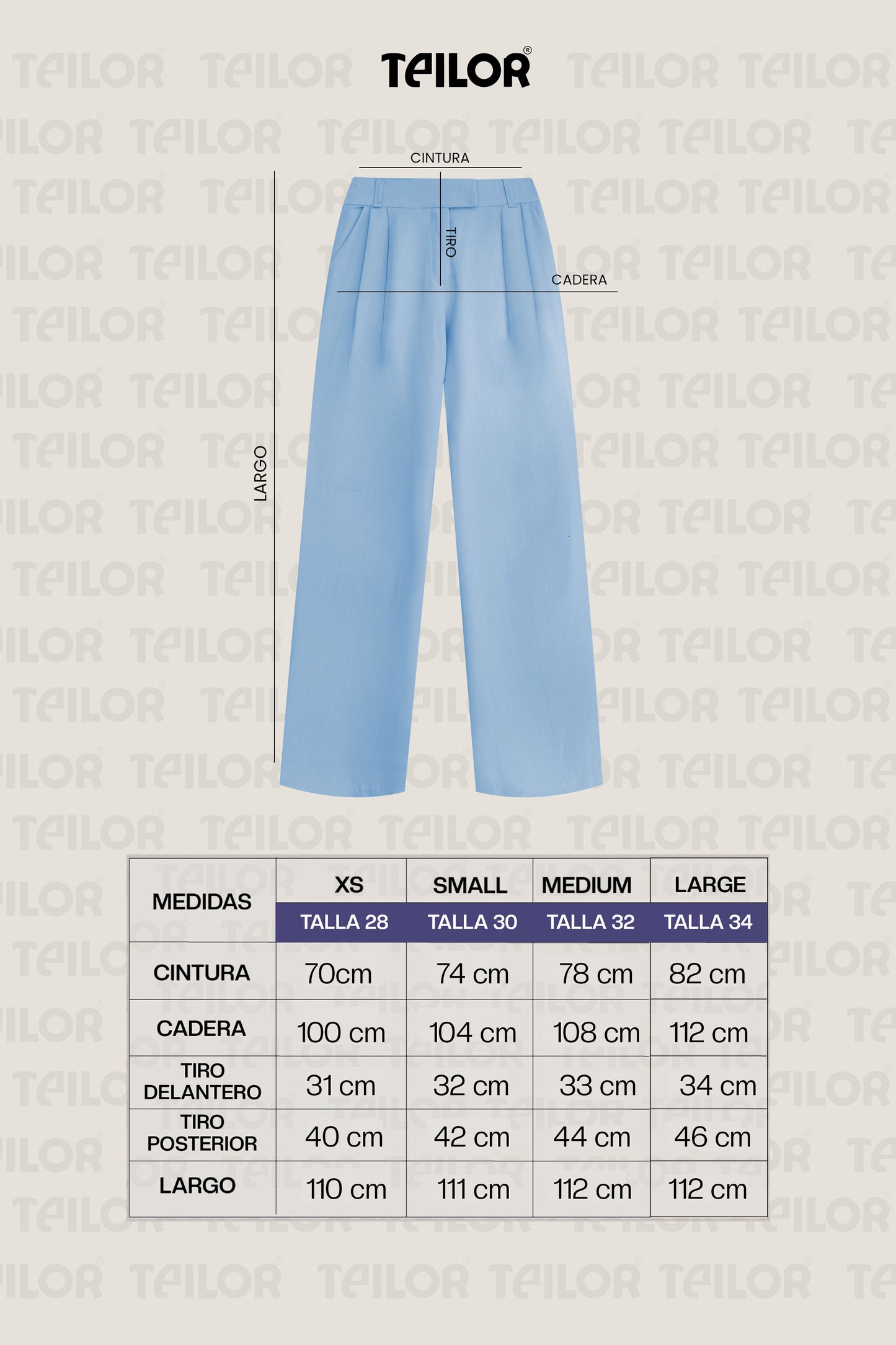 PANTALON PALAZZO DONATELLA CELESTE
