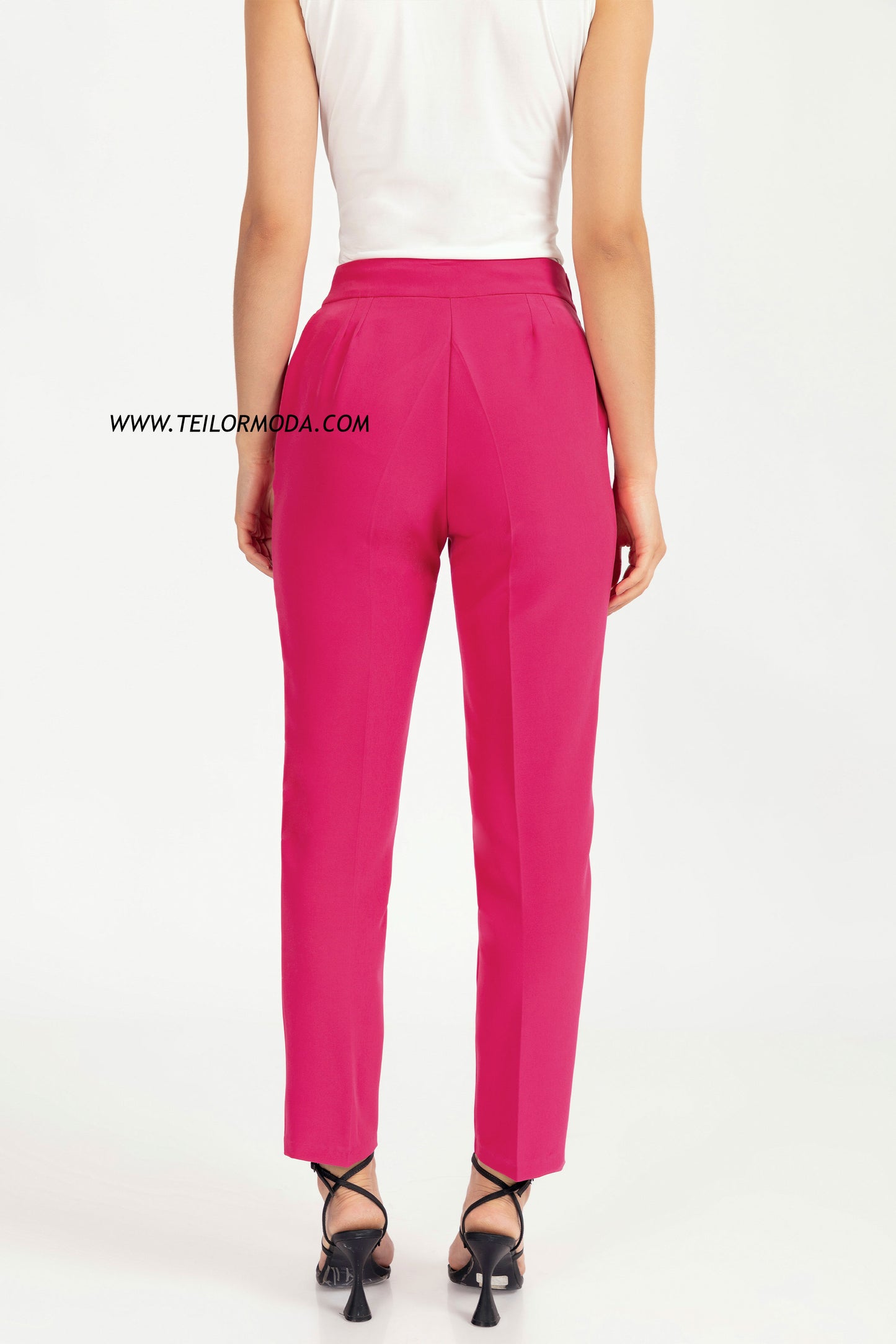 PANTALON CON PRETINA CRUZADA LUCIA FUCSIA